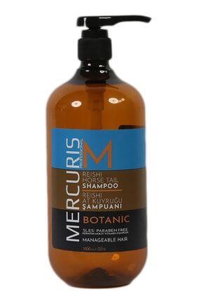 Reishi At Kuyruğu Sağlıklı Uzamaya Yardımcı Biotin & Kafein Saç Şampuanı 1000ml MercurisAtKuyruğu