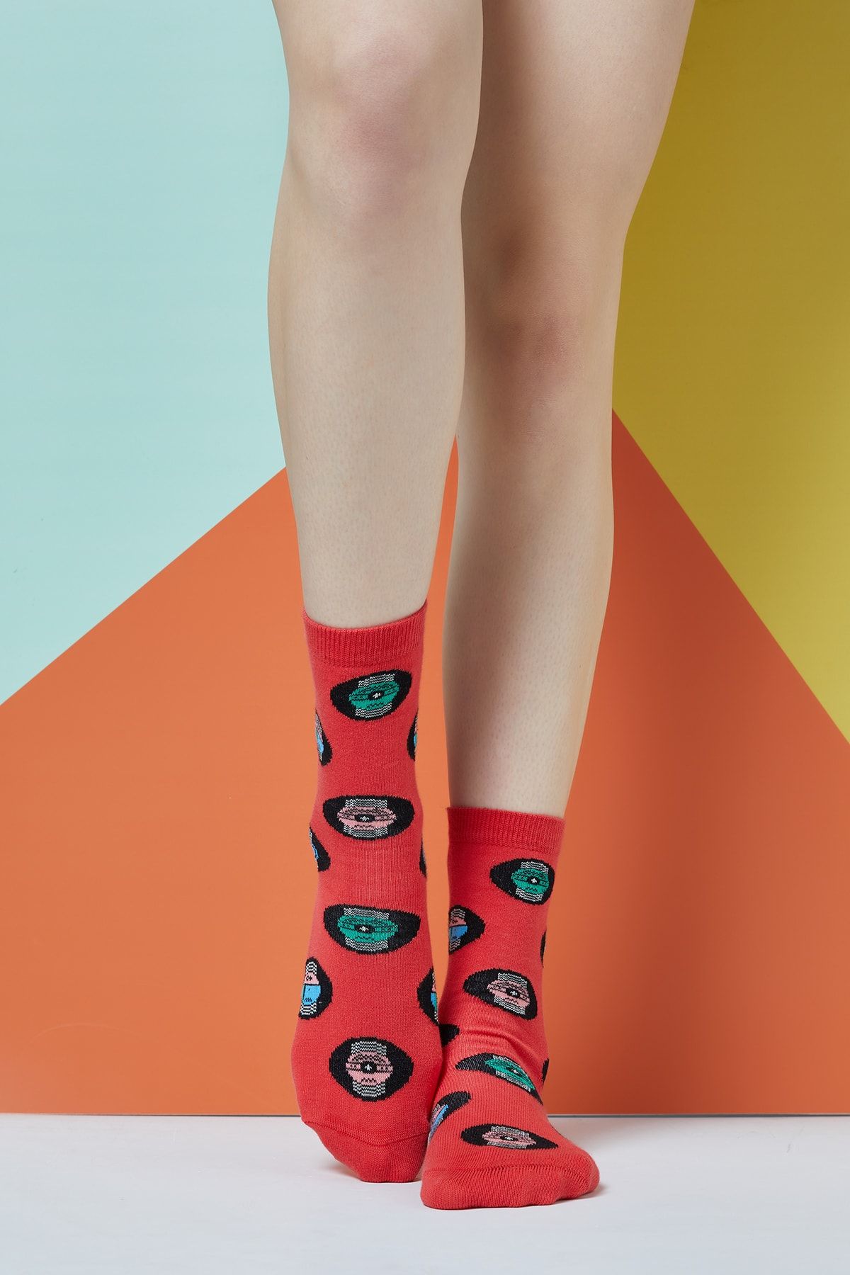 جوراب چند رنگ زنانه های الگوی رشته The Socks Company