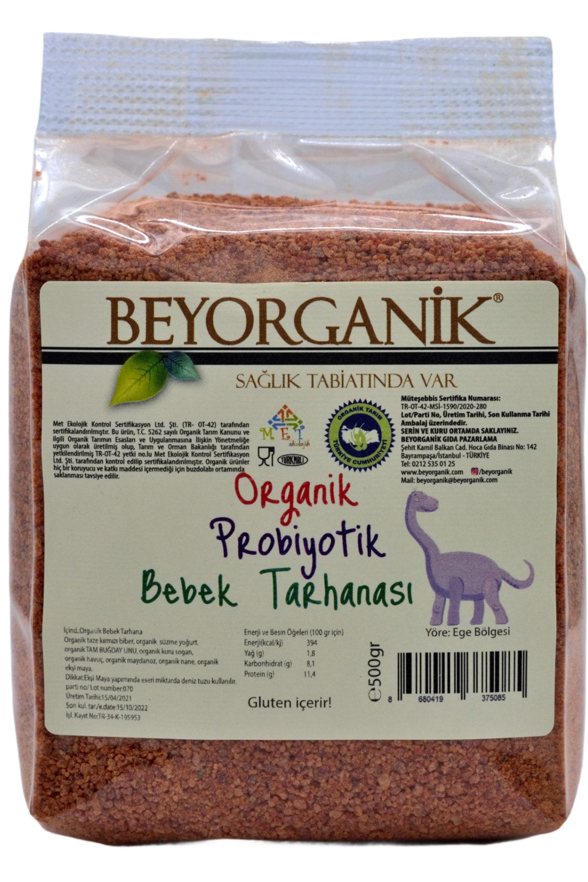 beyorganik unisex bebek organik tarhana baby 500gr fiyati yorumlari trendyol