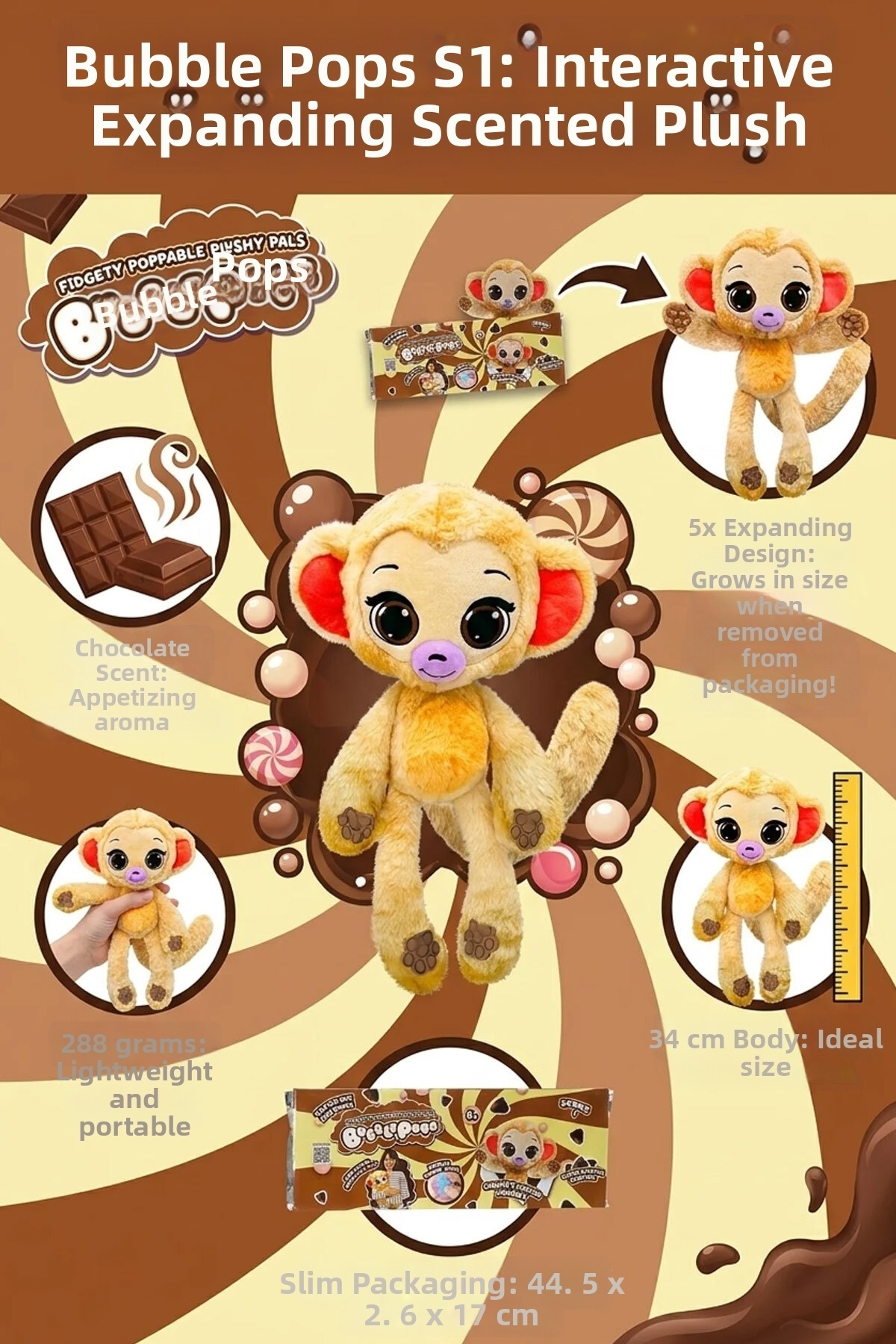 Feyza Oyuncak Bubble Pops Growing Scented Plush Toy | Surprise