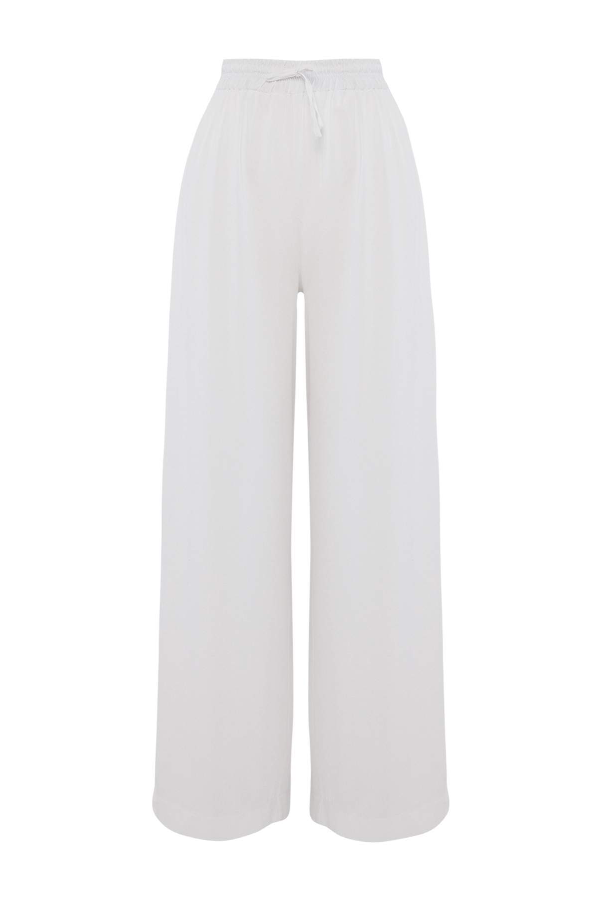 Trendyolmilla Beyaz Dokuma Plaj Pantolon TBESS26PL00018