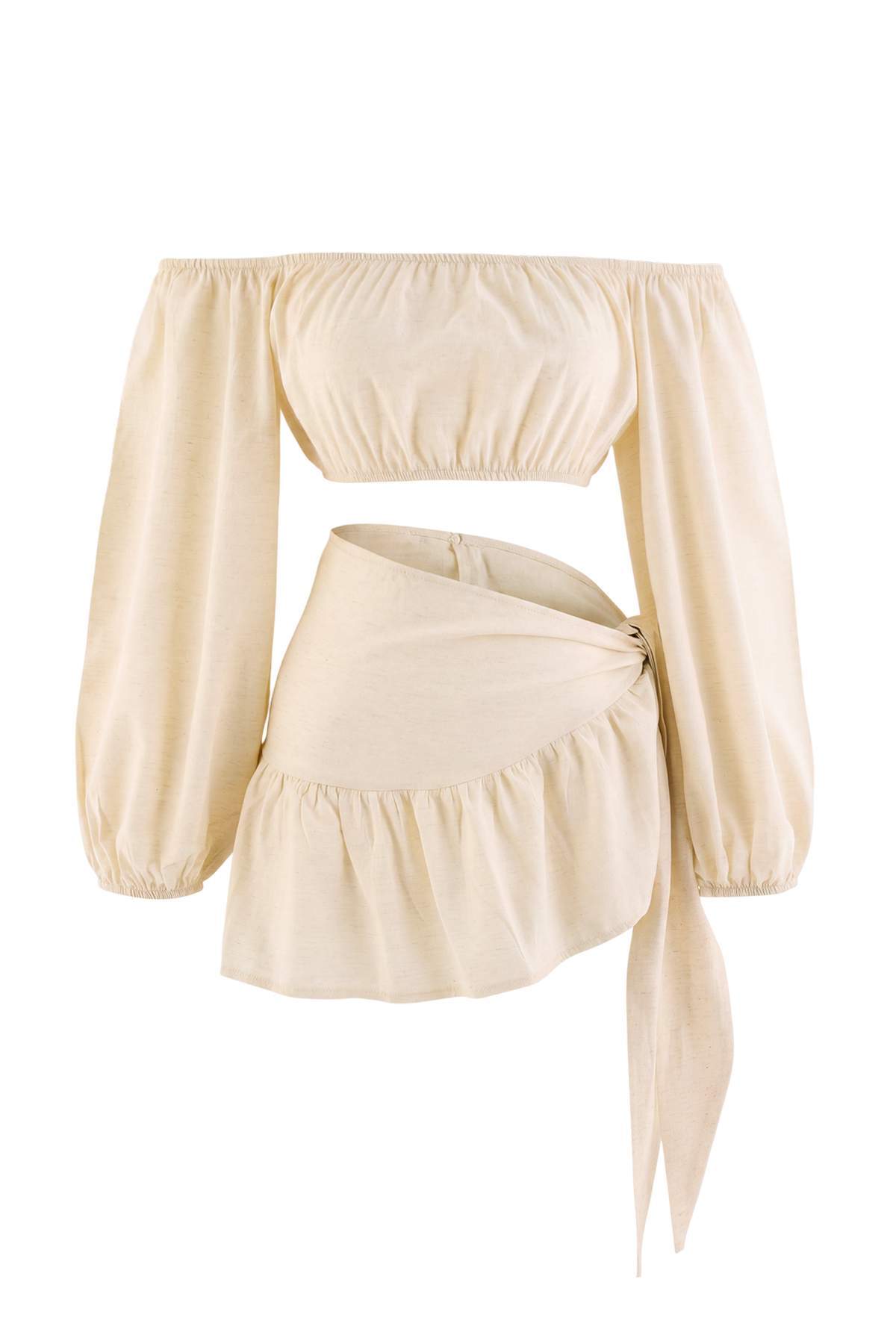 Trendyolmilla Bej Düz Dokuma 100% Polyester TBESS26AU00089
