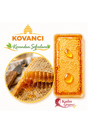 KOVANCI GIDA Doğal Petek Bal 1000g - Katkısız,Kovandan sofralara