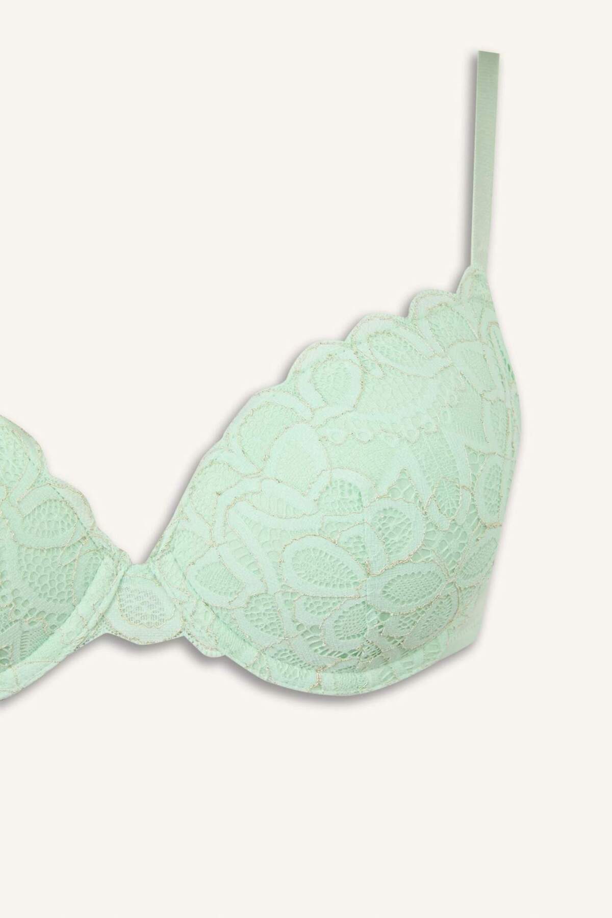 DeFacto Dantelli Kaplı Pedli Balenli Tişört Bra H3228AX26SP görsel 7