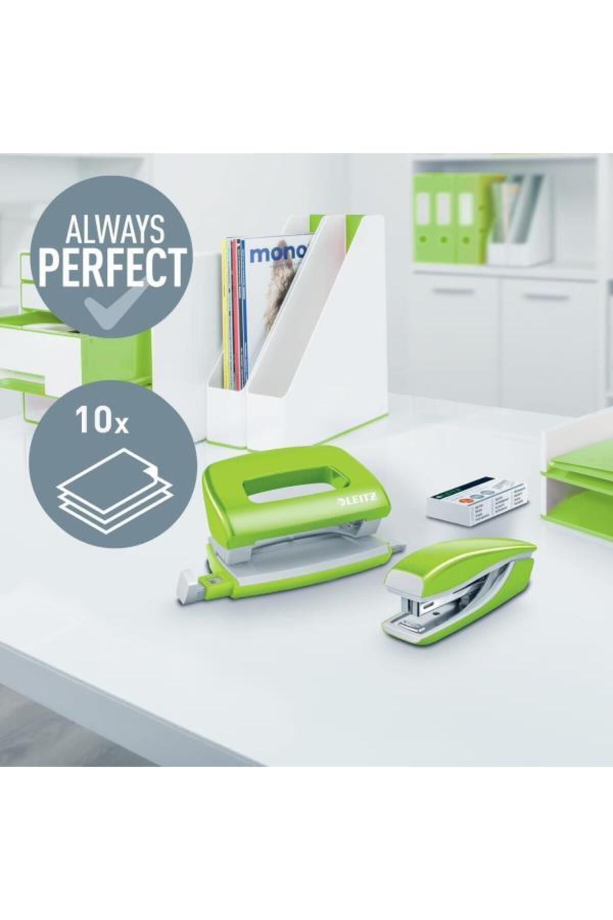 Leitz NeXXt WOW Mini Zımba ve Delgeç Seti - Yeşil - KOD:55612054