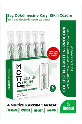Motto Plus Professional Dökülme Önleyici Şok Bakım & Saç Vitamini 5li Ampul
