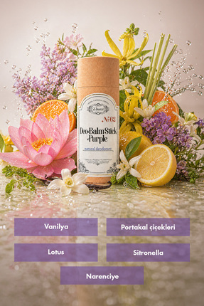 Rosece Deo Balm Stick Purple | Doğal Koltuk Altı Deodorant Roll On Vegan | Un...