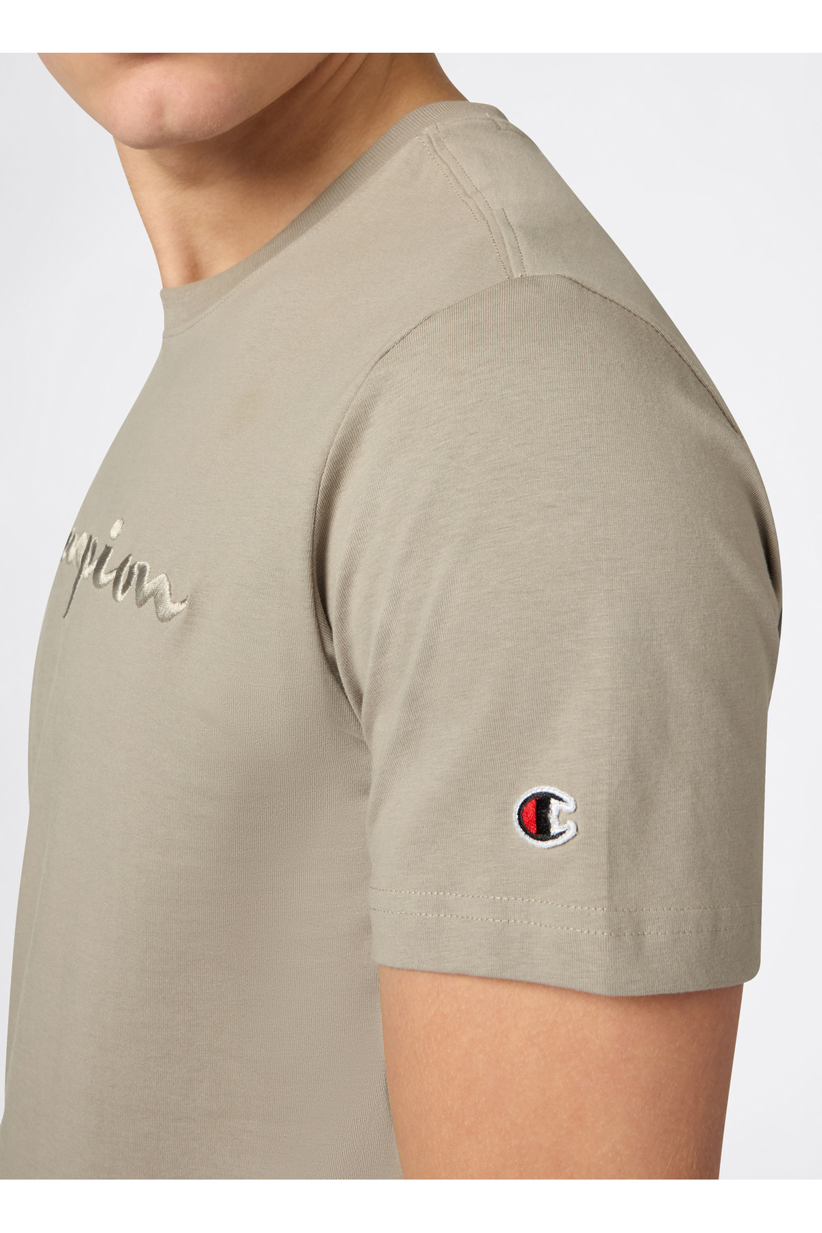トップス Yu.t Champion 220273-ES035 SS Tee Gri Erkek T-Shirt - Fiyatı, Yorumları