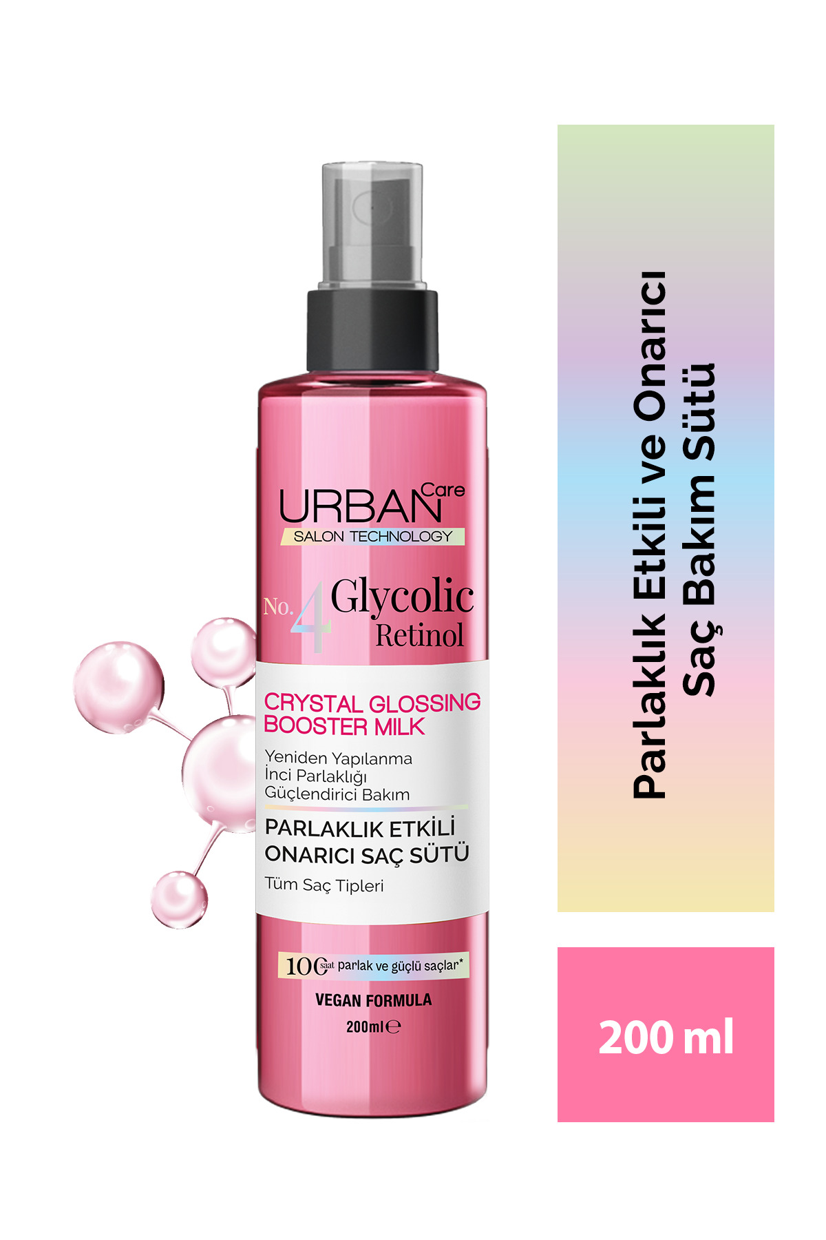 Urban Care Glycolic Retinol Parlaklık Etkili Onarıcı Saç Bakım Sütü-200ml-Gloss — 8680690712760