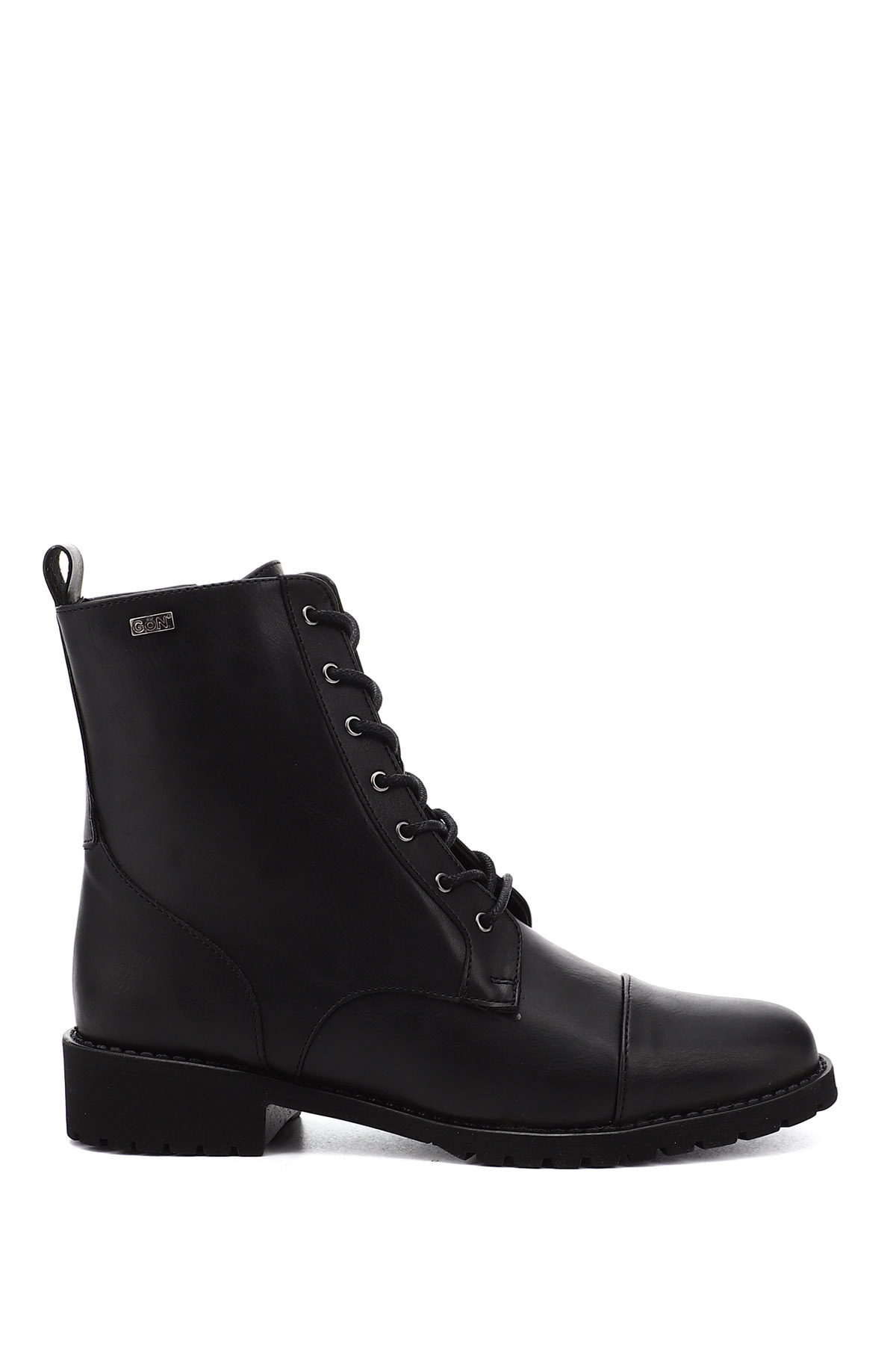 Women's Black Zippered Rubber Sole Postal Boots