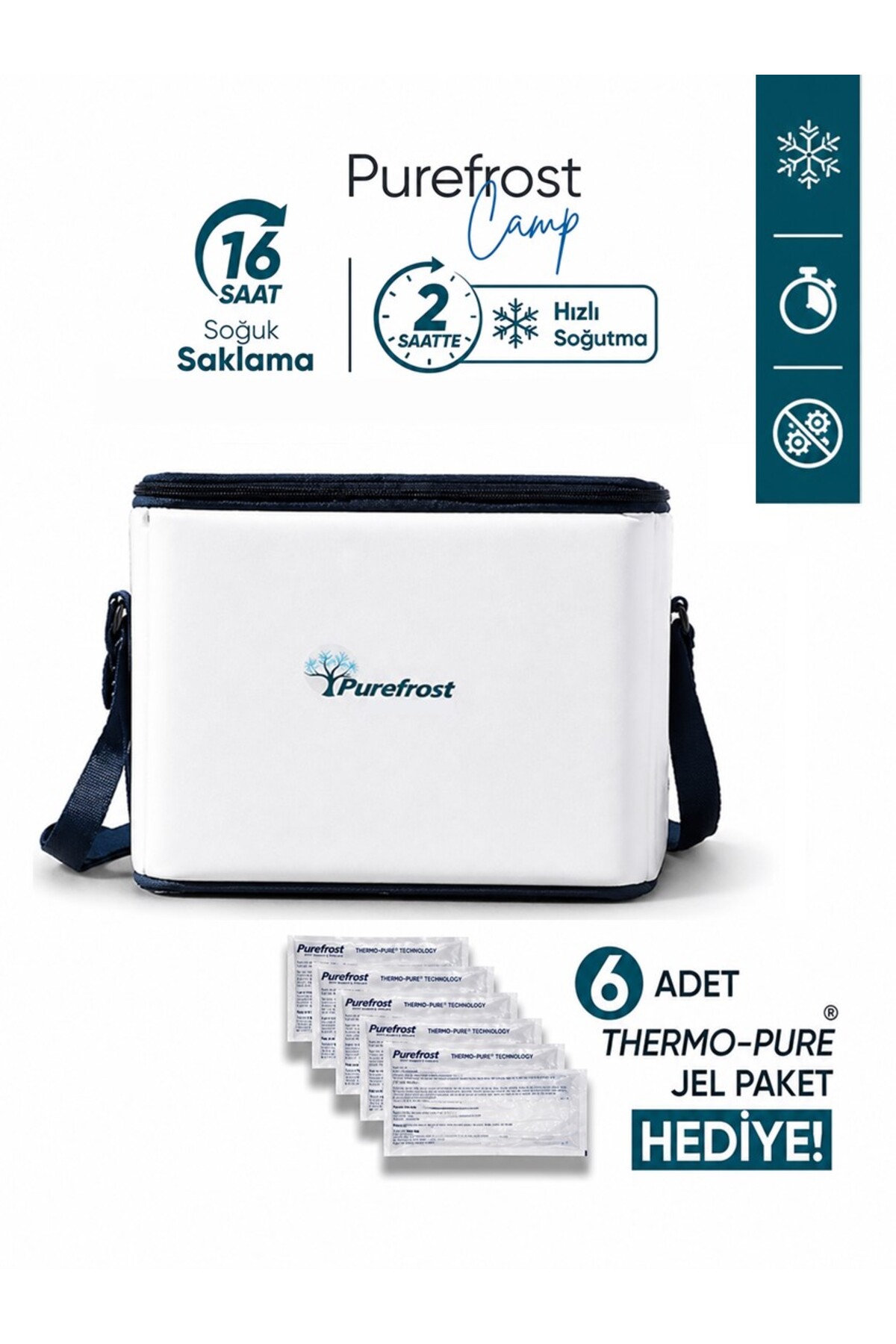 PF15 Camping&picnic Folding Cooler Thermal Bag, without electricity & ice 15lt 16h Cooling/6pcs Gel