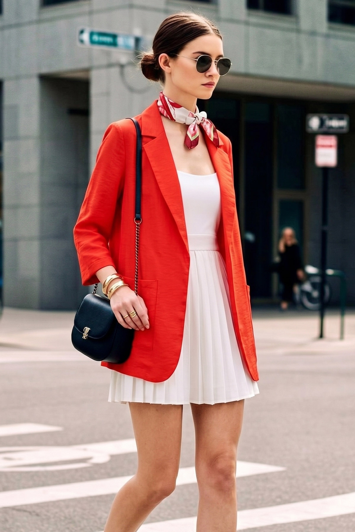 Women's Red Pocket Oversize Jacket ARM-26K001005