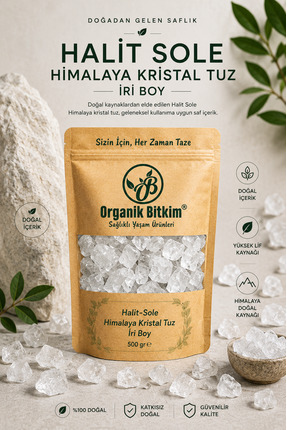 OB Organik Bitkim Halit Sole Himalaya Tuz Kristal 500 gr