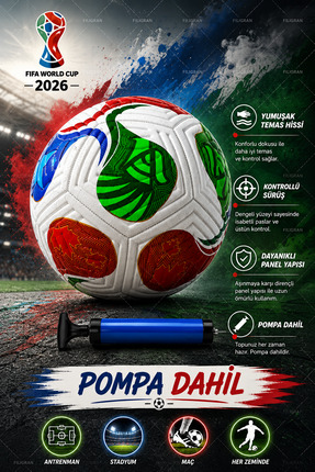 Janva Futbol Topu Lazer Kesim 425 gram 1.kalite FİFA 2026 YENİ YENİ YENİ