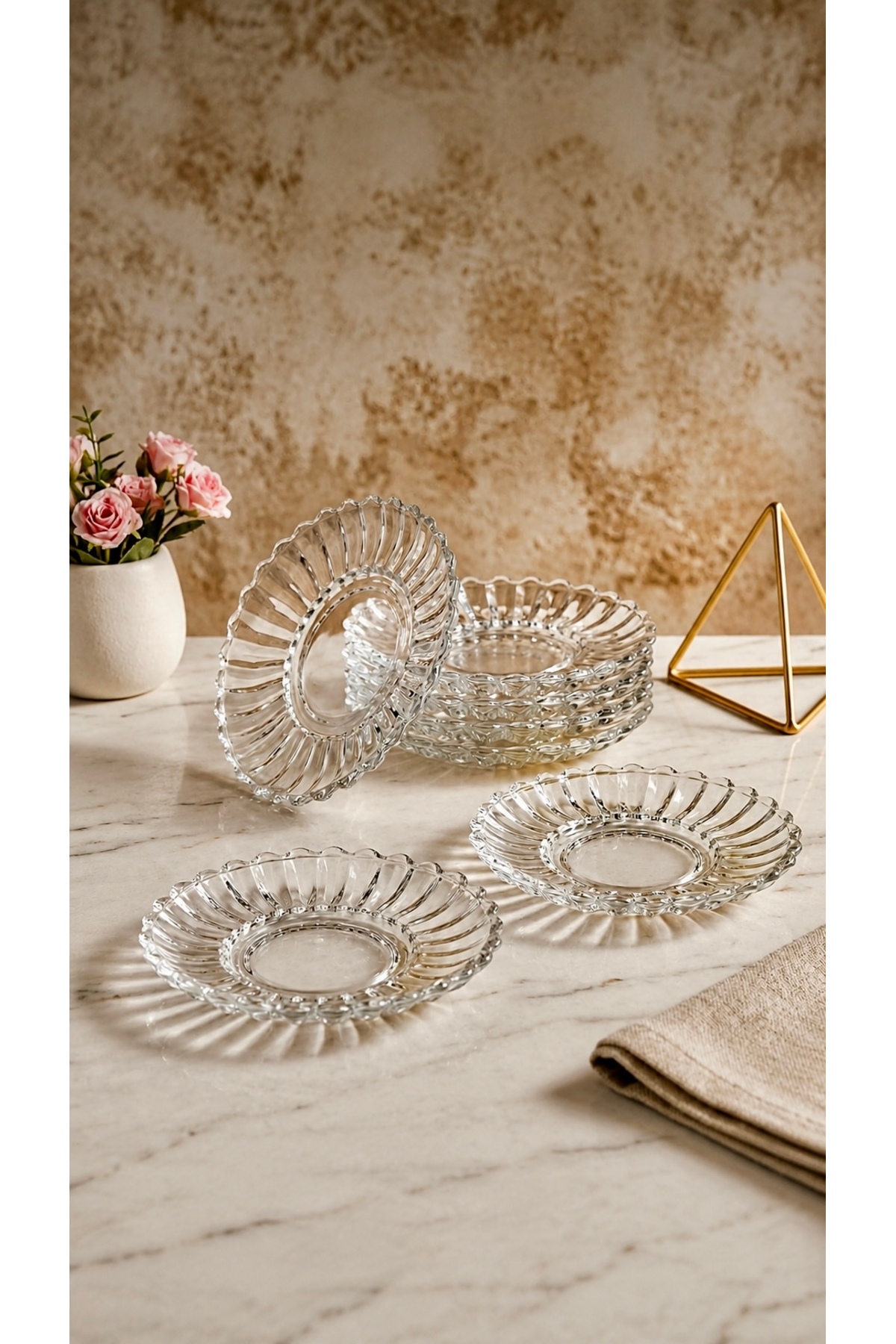 Eliza Çay Tabağı | 13cm Çap - 6'lı | Maloria