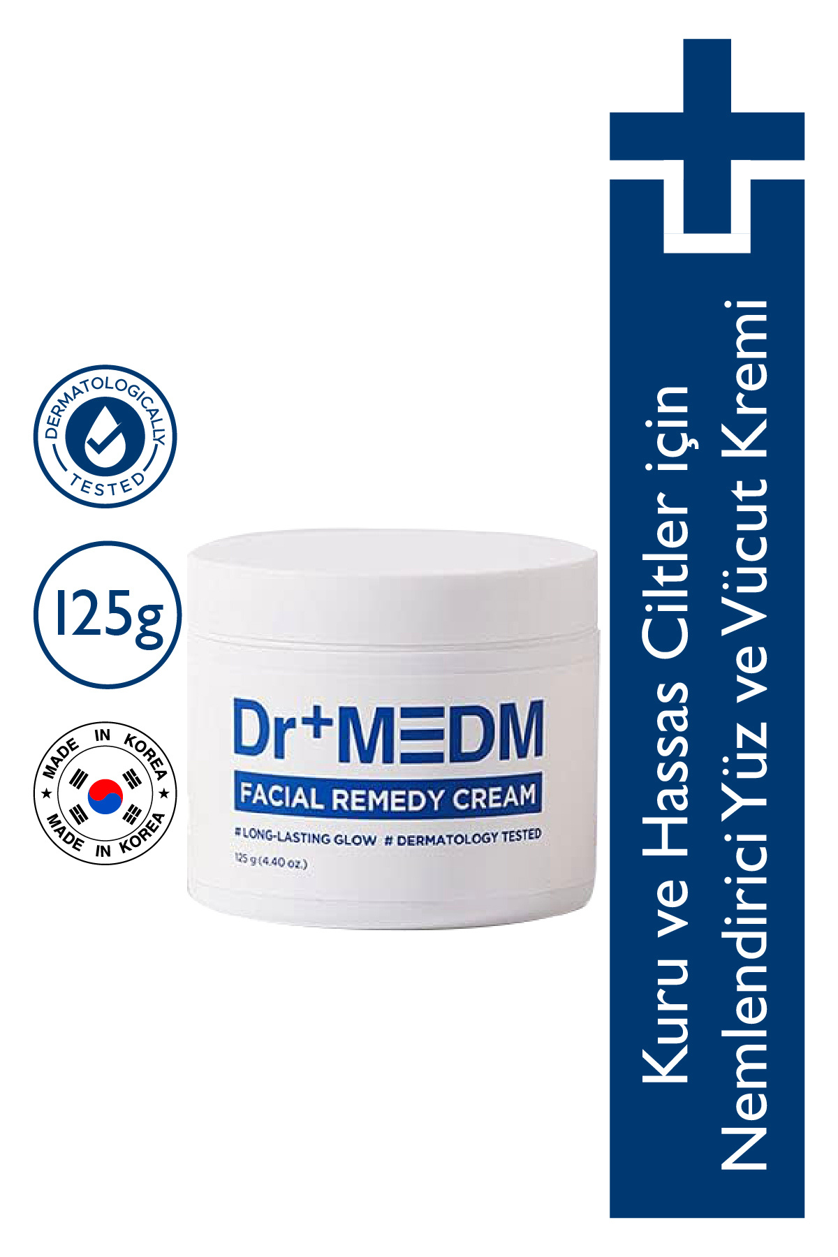 Dermal DR+MEDM Facial Remedy Kuru ve Hassas Ciltler İçin Nemlendirici Yüz Kremi 125 gr — DERMAL.DR.004