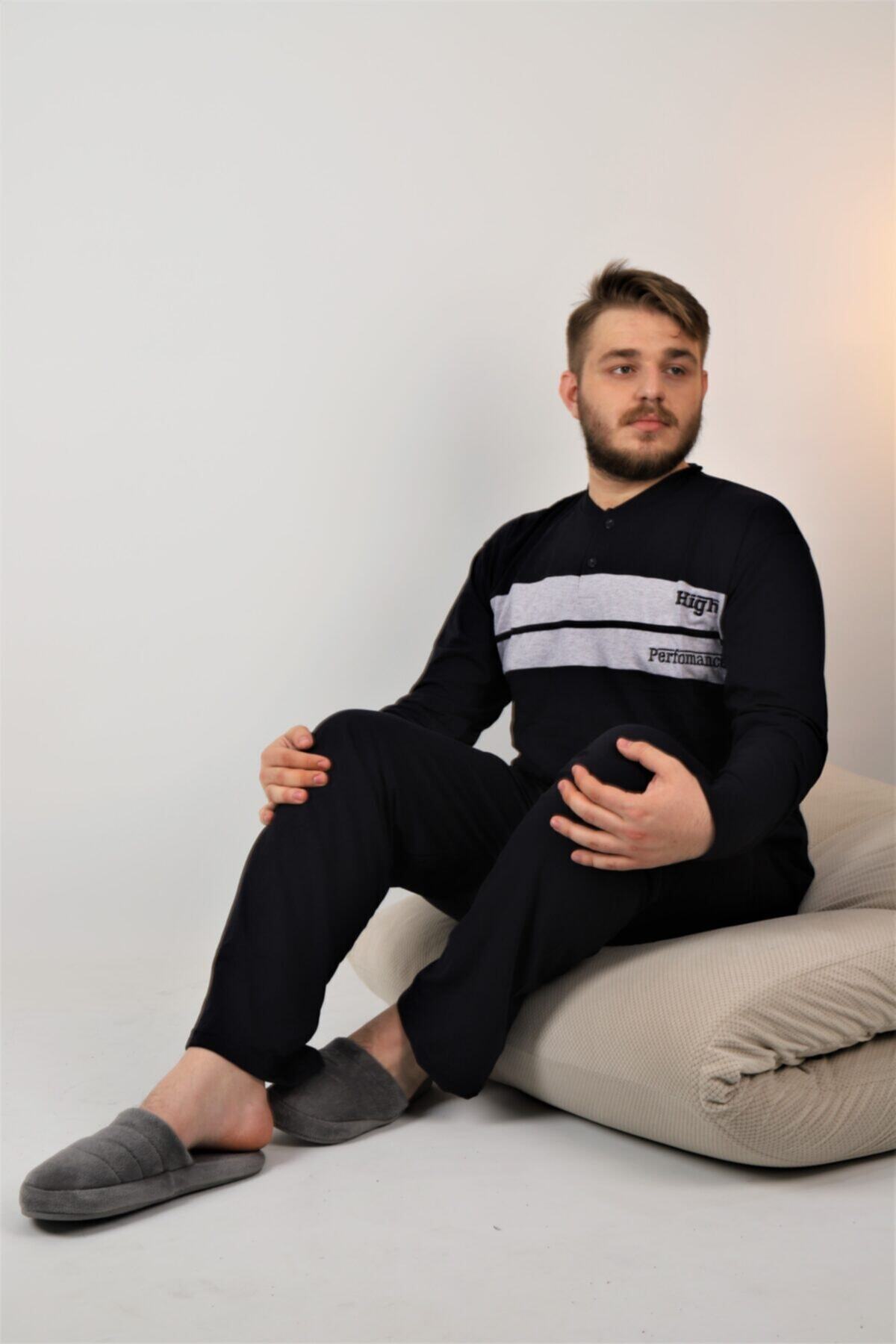 Rimoli %100 Pamuklu Süprem Erkek Büyük Beden Pijama Takımı 835 görsel 7