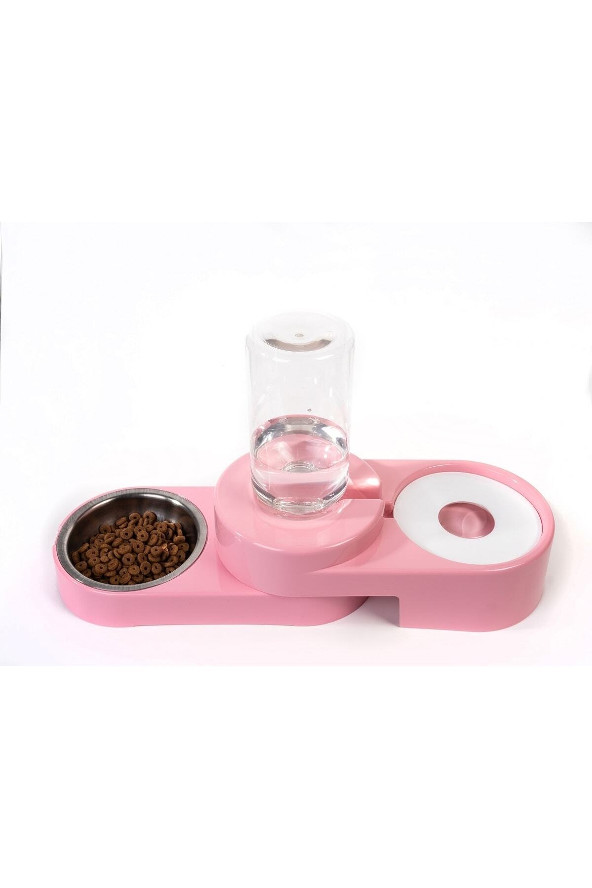 ست ظرف غذا و آب کربن استیل با مخزن قابل تنظیم برای گربه و سگ 1000ml
