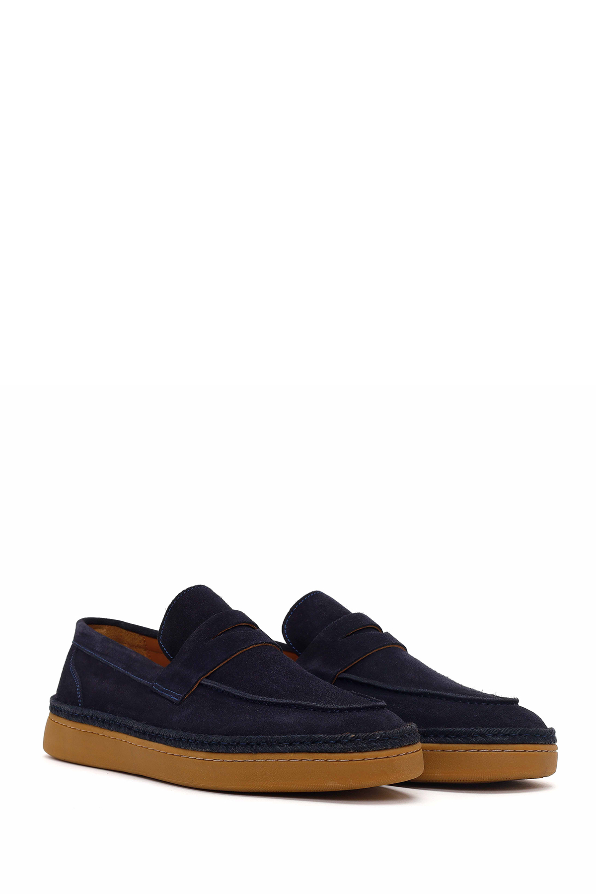 Derimod Erkek Lacivert Süet Deri Loafer 26SFD631810 görsel 2