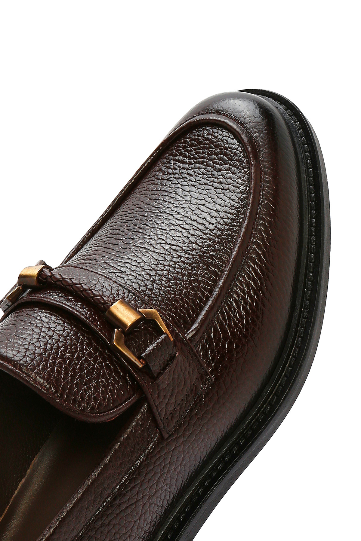 Derimod Erkek Kahverengi Tokalı Deri Ayakkabı, Klasik Loafer 26SFD6009FT görsel 8
