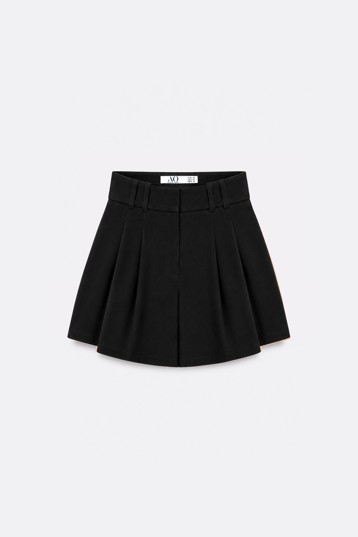 Premium Rovena Double Pleat Detailed Mini Woven Shorts