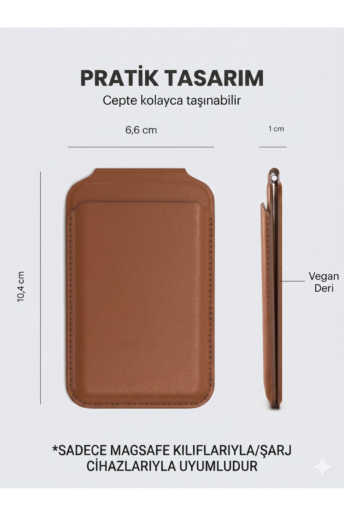 iPhone 11/12/13 Mini/14/15 Pro Max/16 Plus/17 Air/18 Duo Uyumlu Magsafe Kartlık Standlı Katlanabilir Cüzdan