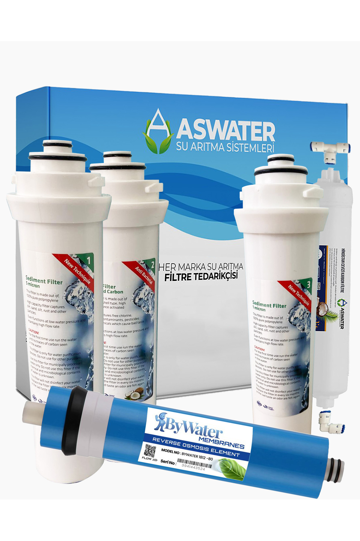 Ihlas Aura Cebilon Unique Digital Water Purifier Compatible 5-Piece Plug-in Filter Set
