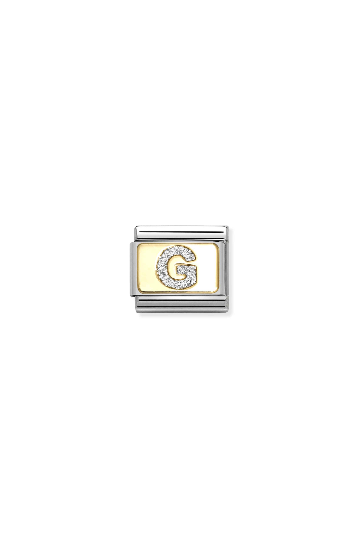 Composable Classic Decorative Link - Letters Glitter - G- (07 G) 18K Gold