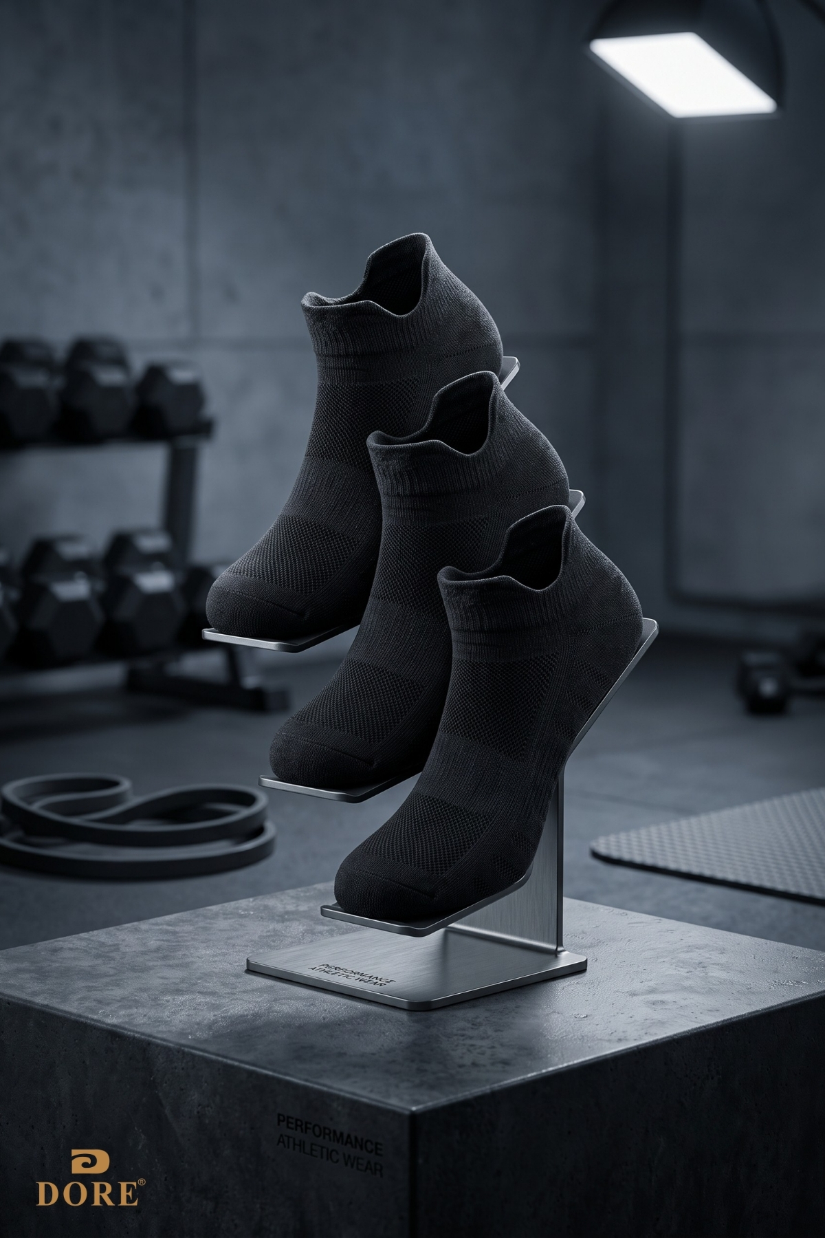 Dore Orijinal 3 Çift Unisex Kulaklı Ayakkabı Arkasını Vurmayan Konfor Modeli Ter Emici Nefes Alan 4 Mevsim Kullanım Özel Tasarım Bilek Boy Premium Pamuklu Günlük 3'lü Sneaker Spor Ayakkabı Çorabı görsel 6