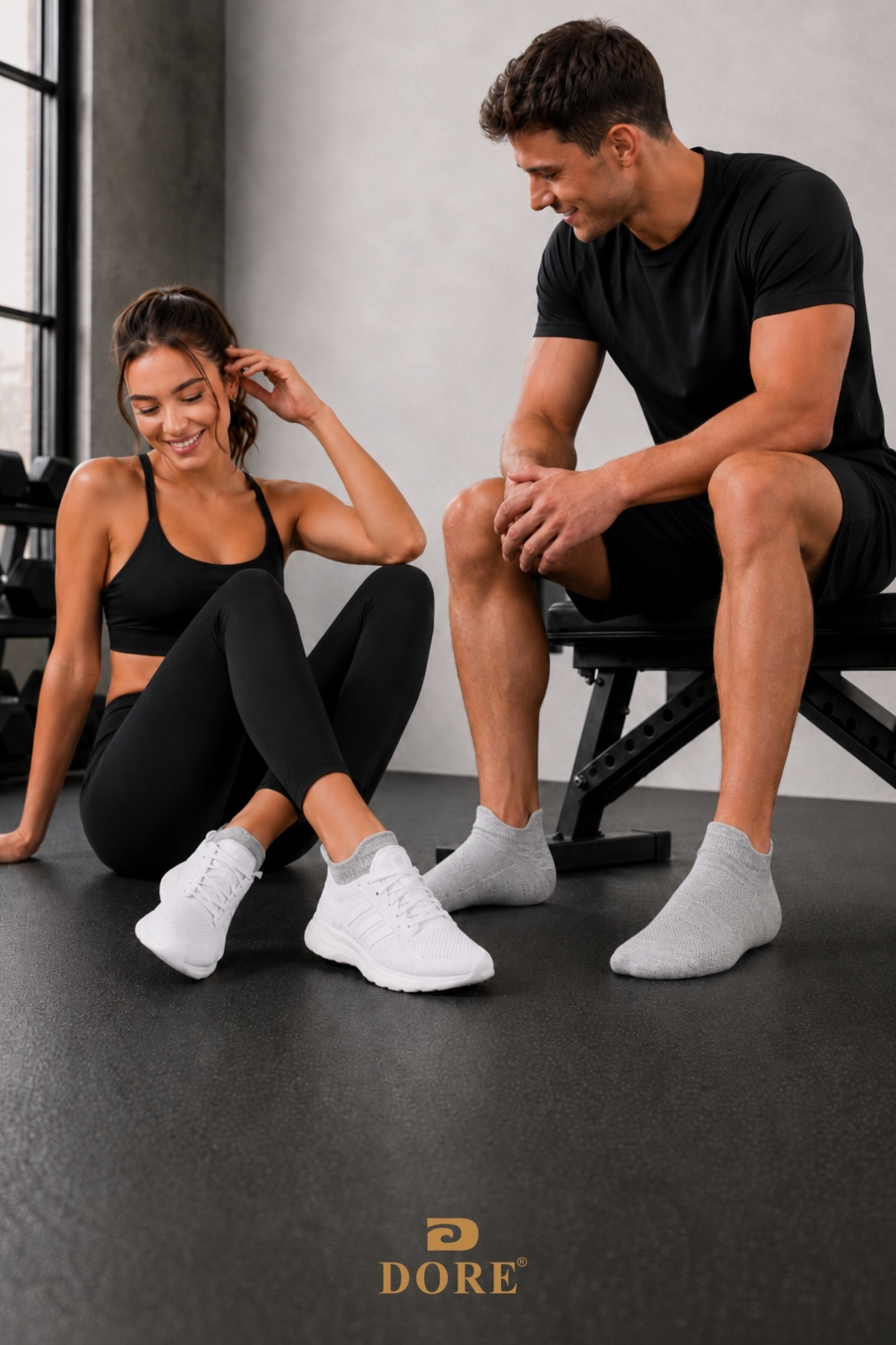 Dore Orijinal 3 Çift Unisex Kulaklı Ayakkabı Arkasını Vurmayan Konfor Modeli Ter Emici Nefes Alan 4 Mevsim Kullanım Özel Tasarım Bilek Boy Premium Pamuklu Günlük 3'lü Sneaker Spor Ayakkabı Çorabı görsel 6