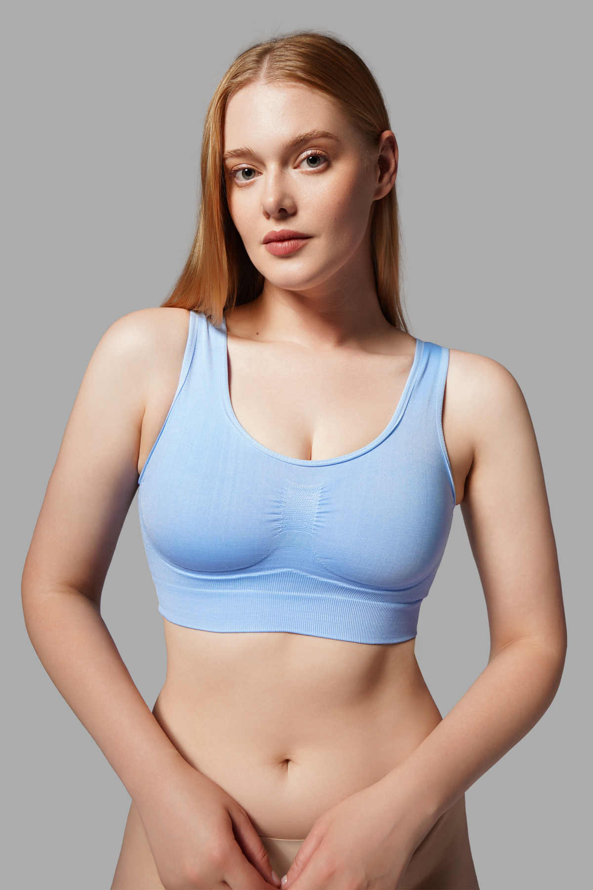 FİT WOMEN Göğüs Toparlayıcı Dikişsiz Seamless Büstiyer Korse, Kalın Askılı Pedsiz Balensiz Toparlayıcı Sütyen 5050 görsel 2