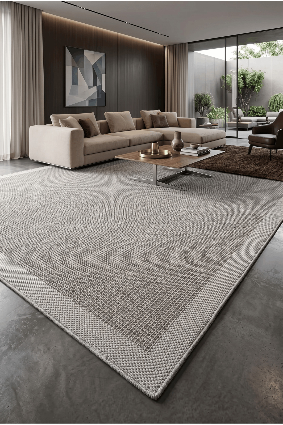 Curb Carpet Stainproof Anti-Slip Base Machine Washable Carpet