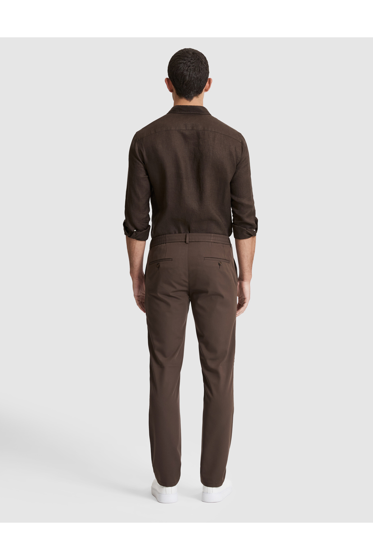 Pierre Cardin Kahverengi Slim Fit Esnek Bel Klasik Jogger Pantolon 50325166-VR029 görsel 4