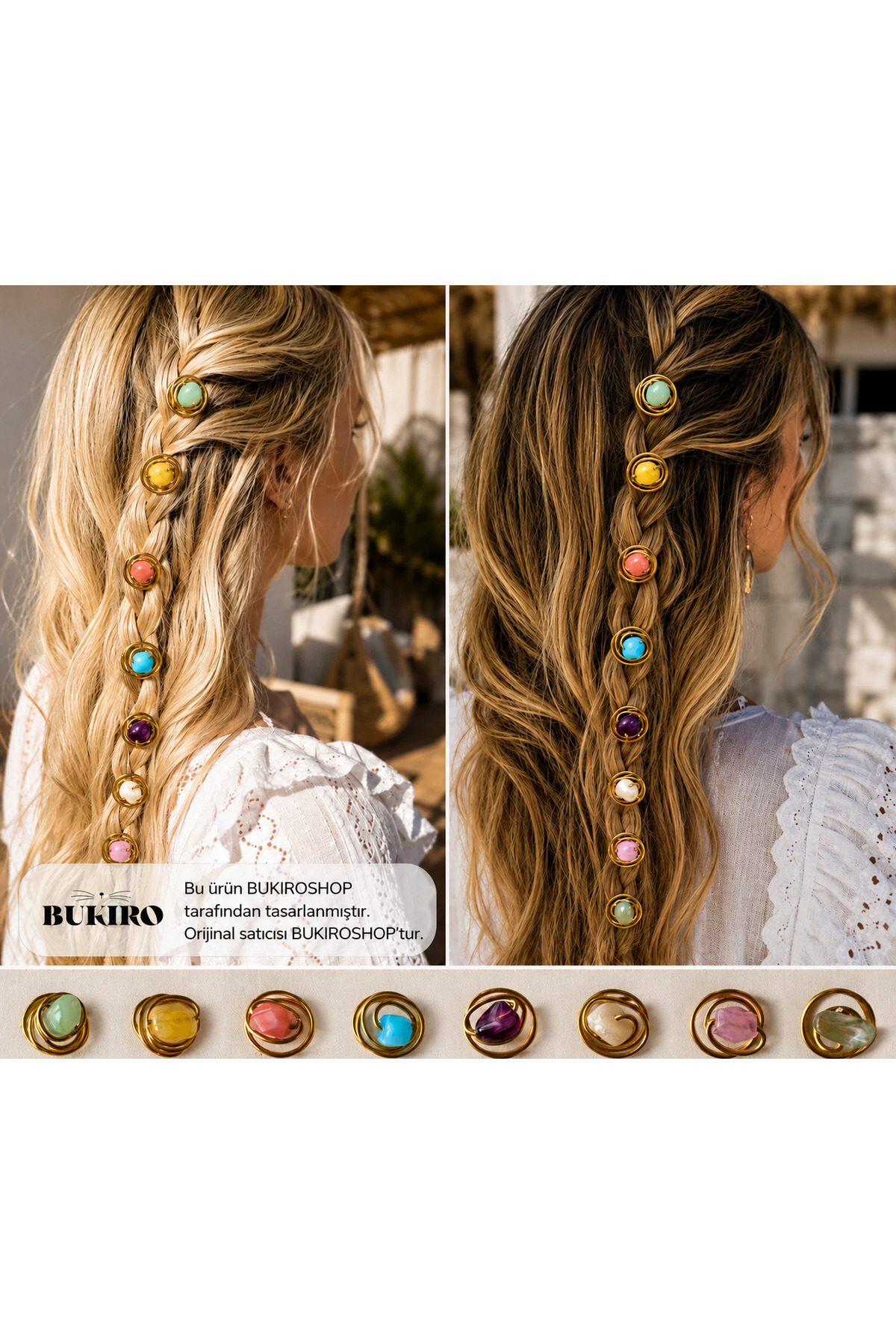 Stranded Hair Earrings Hair Cuff Colored Rhinestone Hair Earrings Bohemian Weave Hair Accessory Handmade Hair Jewelry Hair Jewelry 8pcs