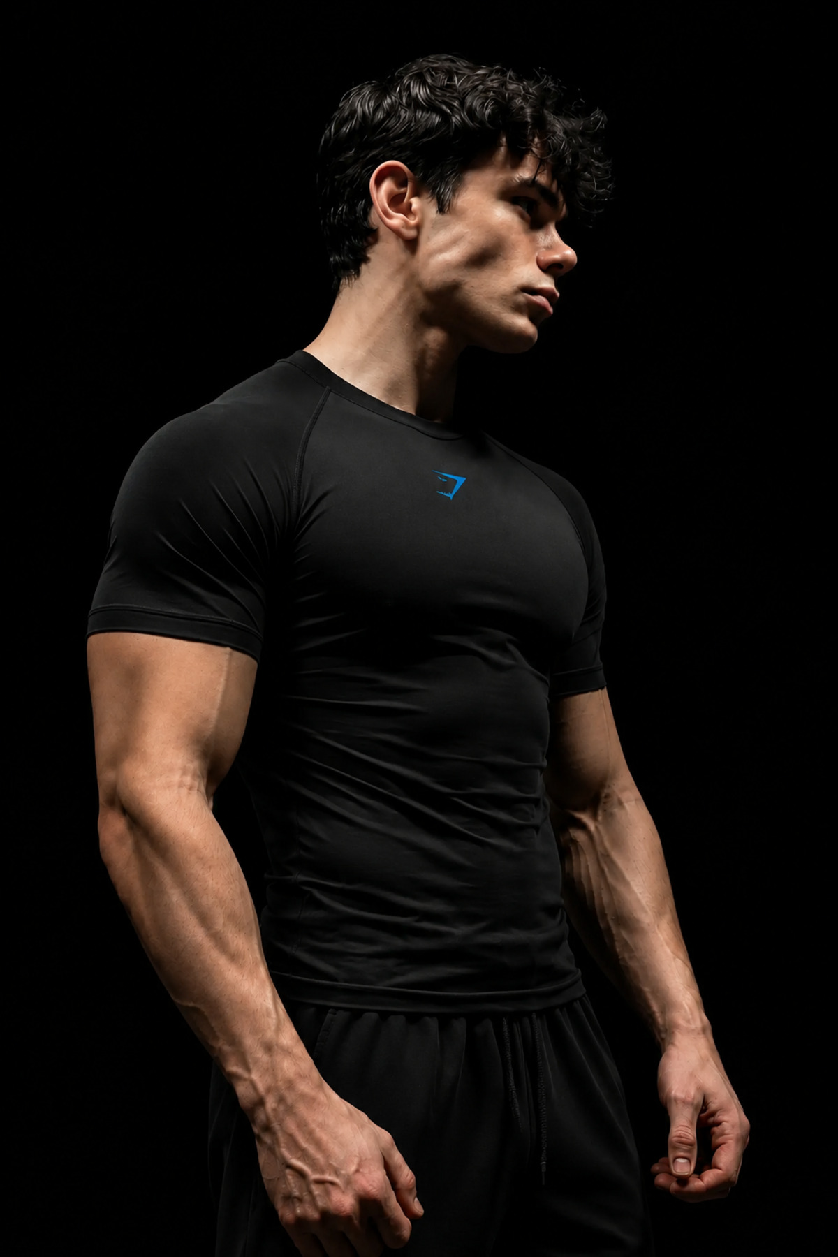 Stylovi Shark+ Premium Compression Gym T-Shirt - Ultra Stretchy, Slim Fit T-Shirt