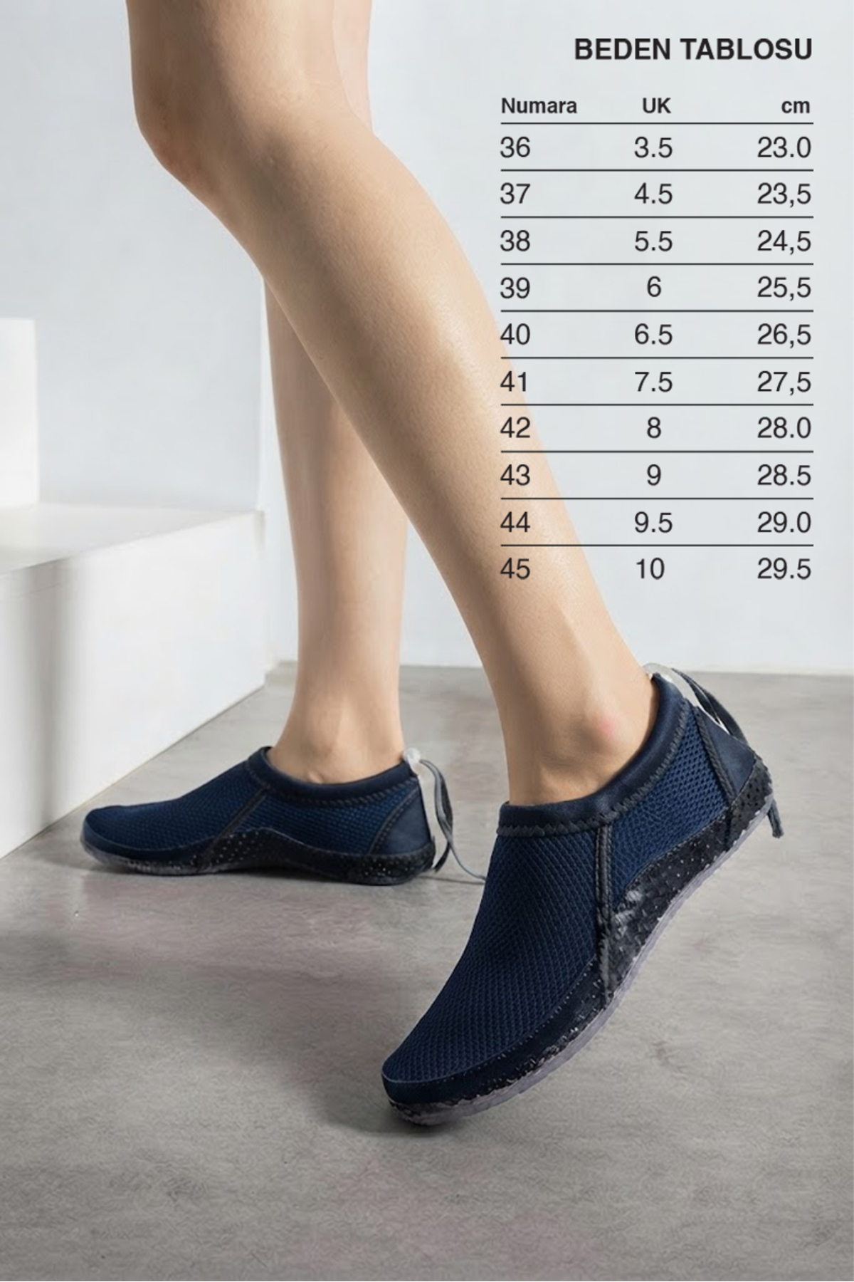 Nstil Unisex Yetişkin Lacivert Deniz Ayakkabısı Kaymaz Taban Çok Amaçlı Şık Havuz Plaj Rafting Patiği 521 görsel 3