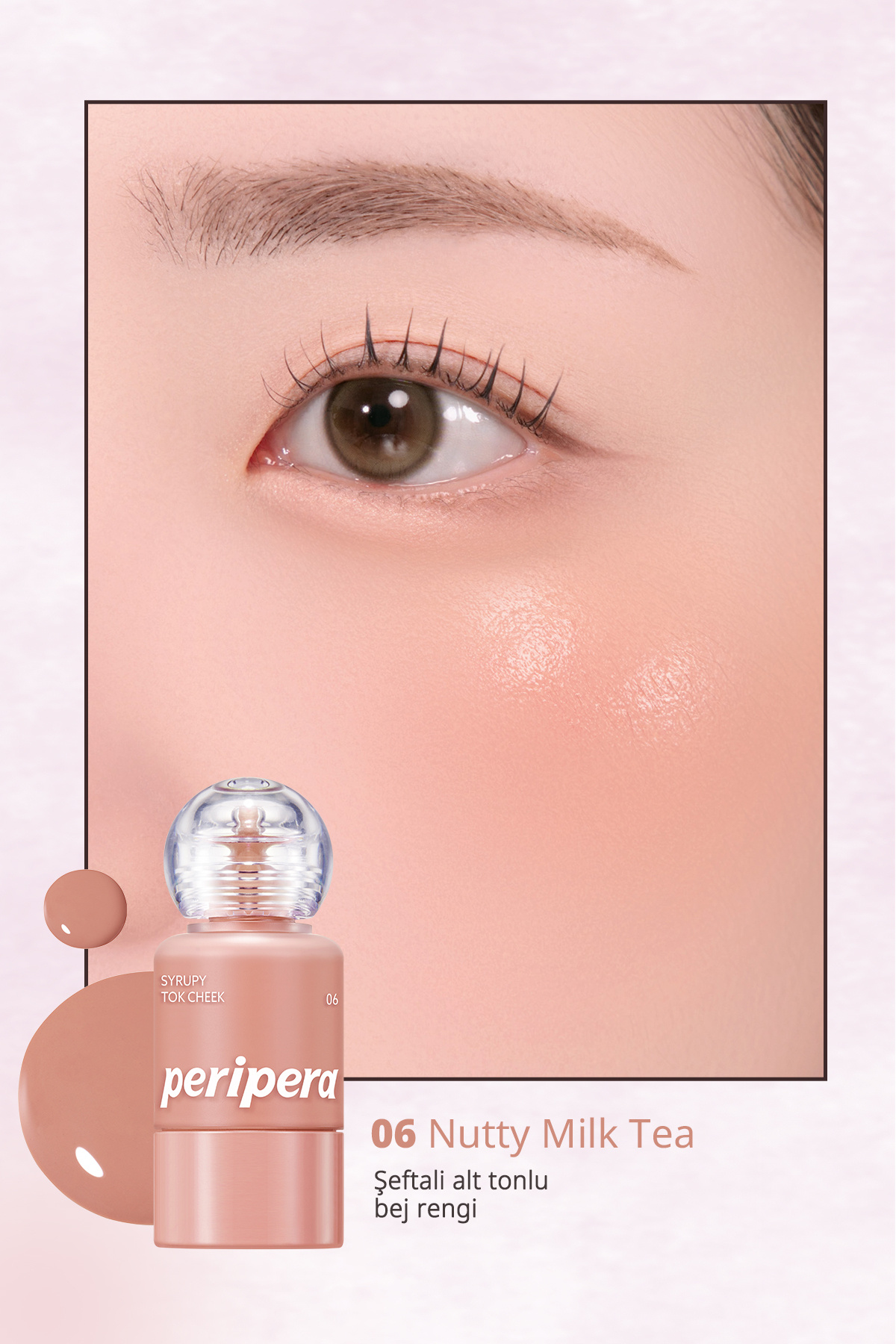 İnce Yapılı, Ciltle Bütünleşen, Pigmentli Likit Allık Syrupy Tok Cheek (06 Nutty Milktea) — بژ 111636 — تصویر 3 از 9