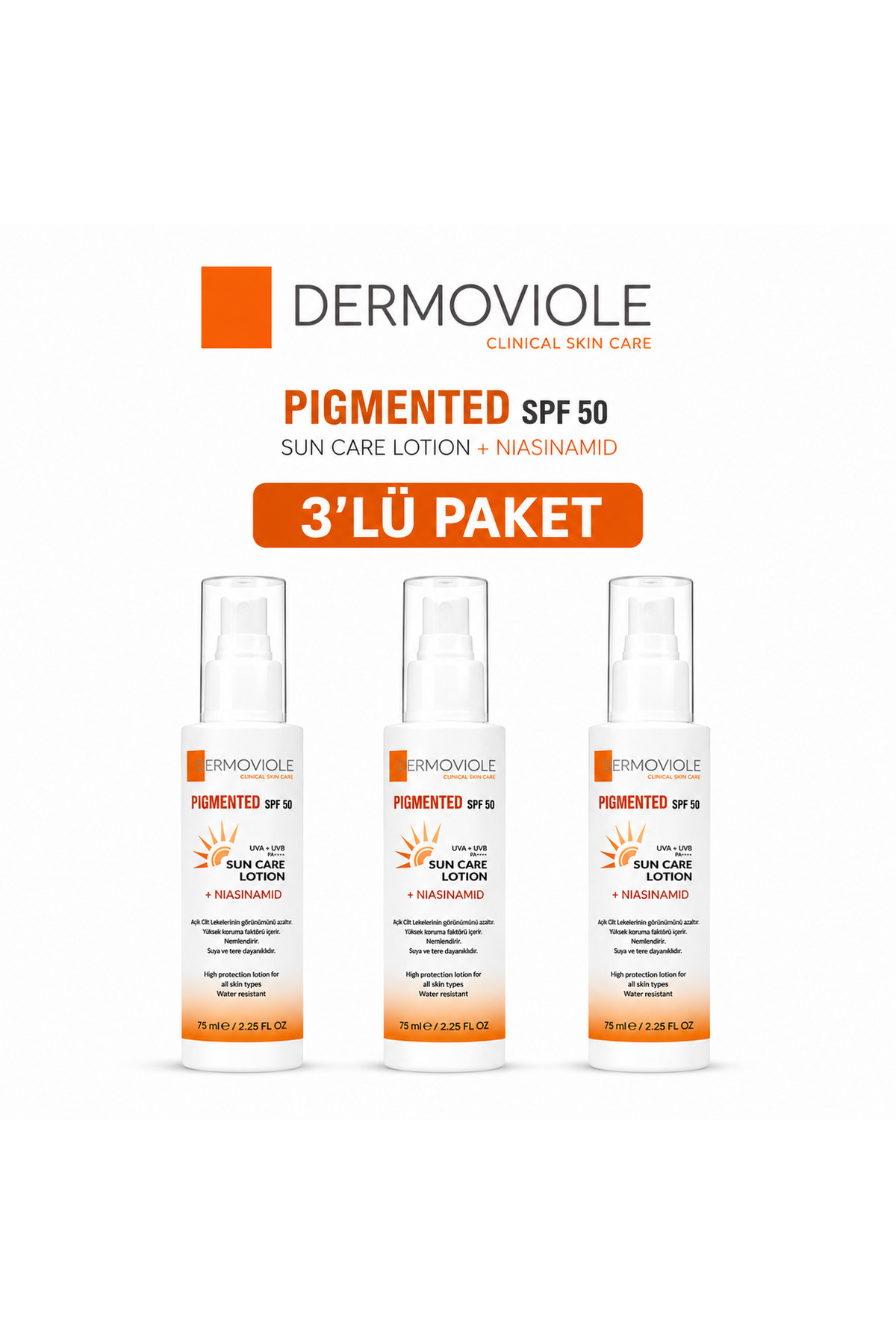 Pigmented SPF 50 Leke Karşıtı Yüz Güneş Kremi 3 LÜ PAKET — 10