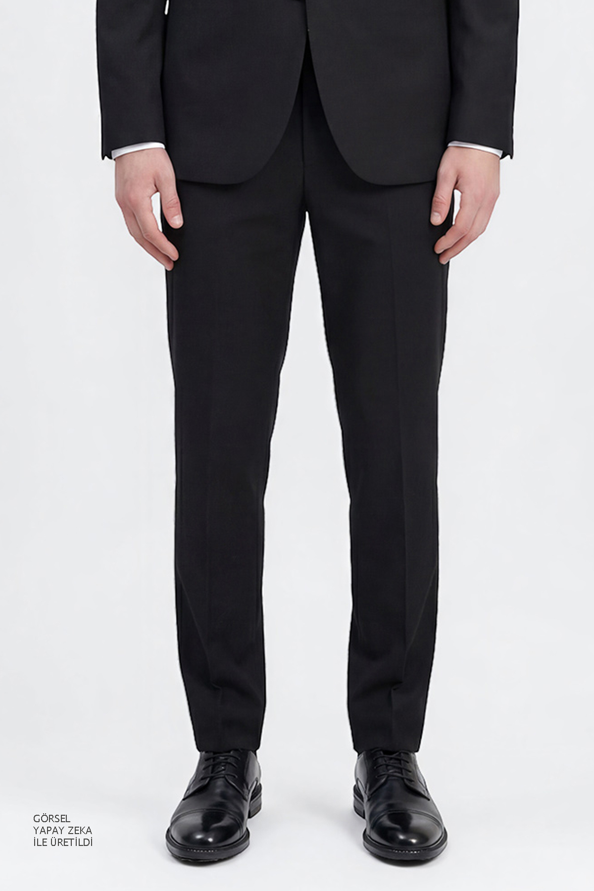 ALTINYILDIZ CLASSICS Erkek Siyah Ekstra Slim Fit Dar Kesim Kırlangıç Yaka Takım Elbise görsel 8