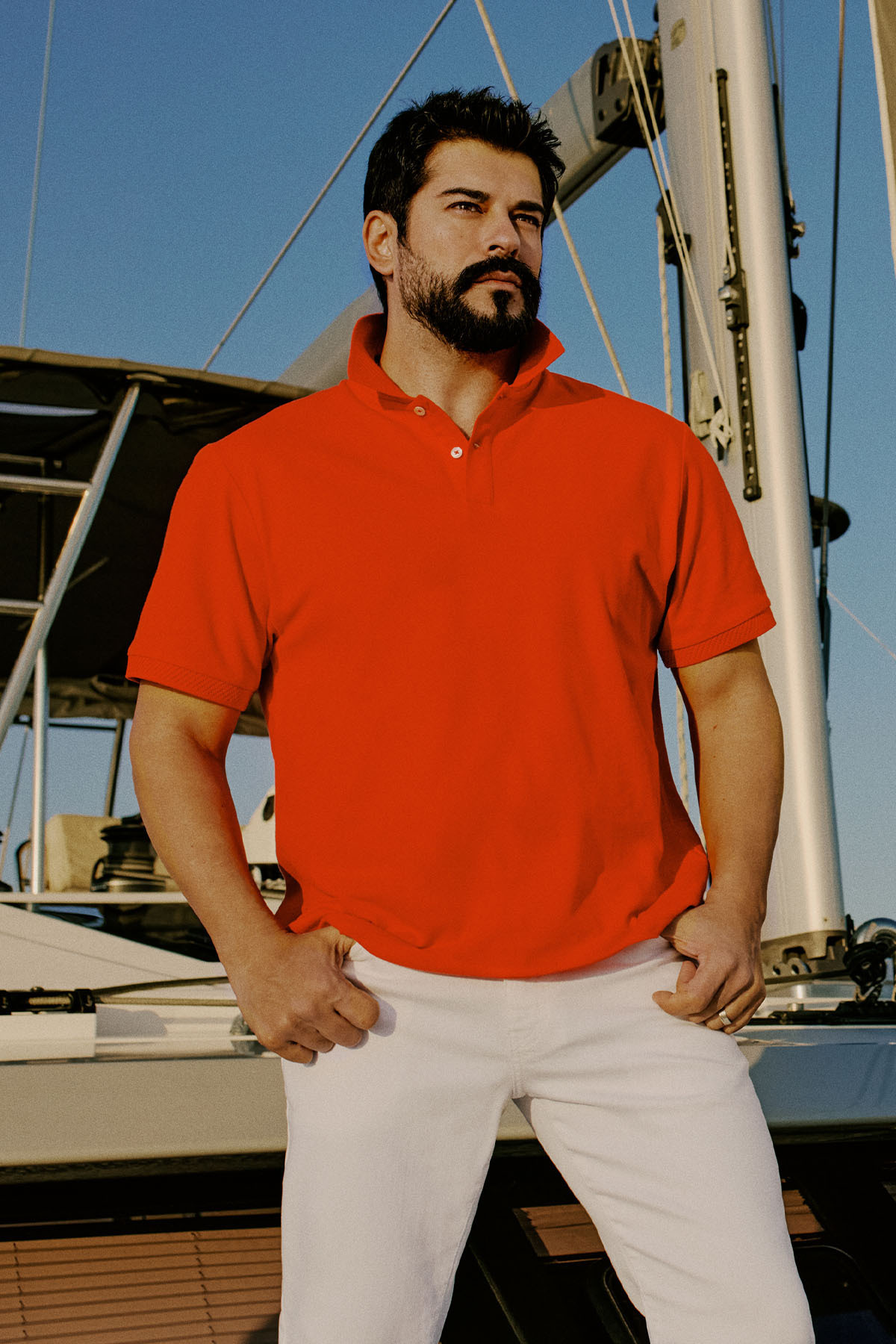 ALTINYILDIZ CLASSICS Erkek Narçiçeği %100 Pamuk Kıvrılmaz Pike Polo Yaka Slim Fit Dar Kesim Tişört görsel 2