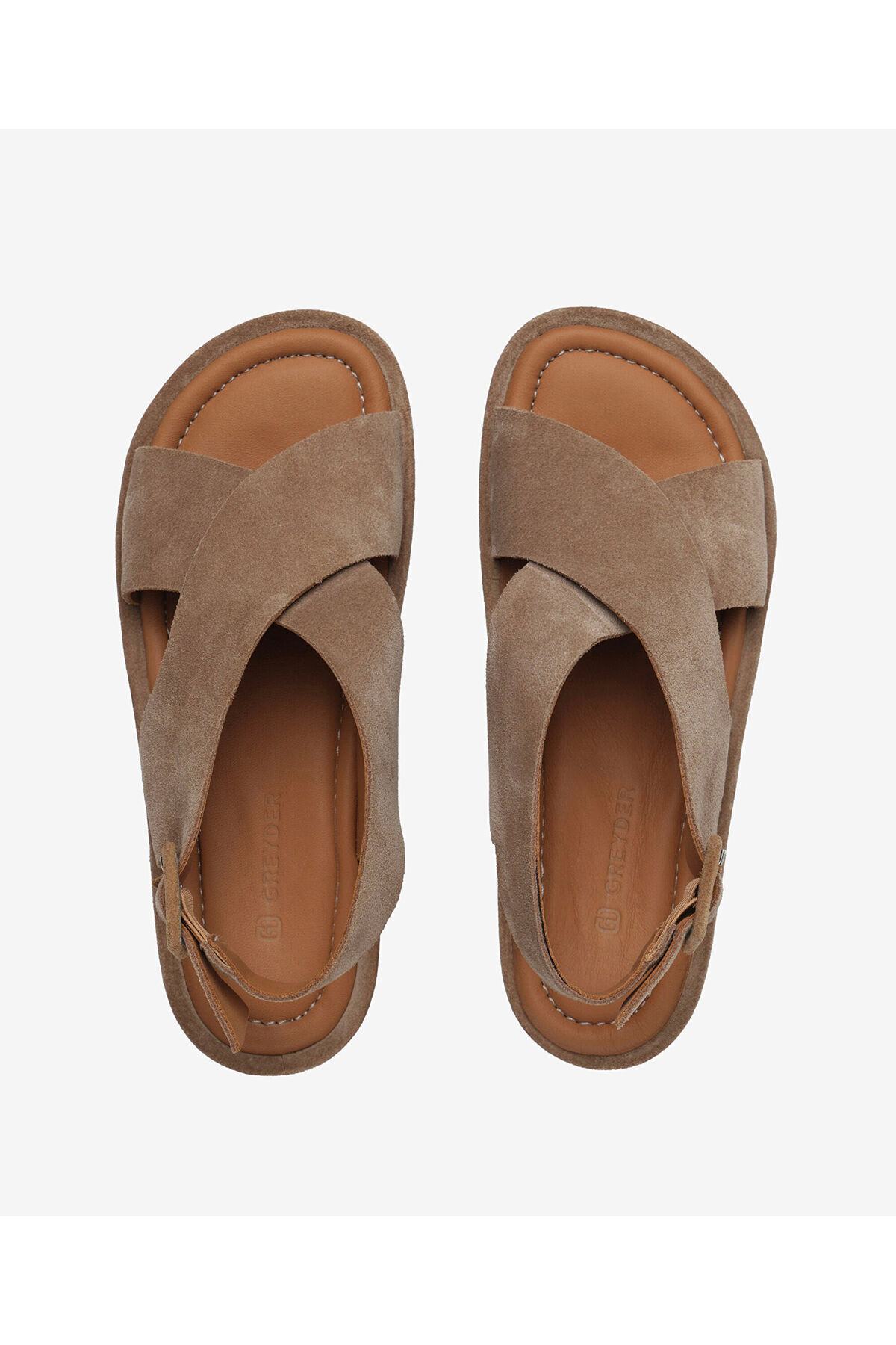 Greyder Kadın Tütün Hakiki Deri Comfort Sandalet 6Y2CS35821 görsel 5