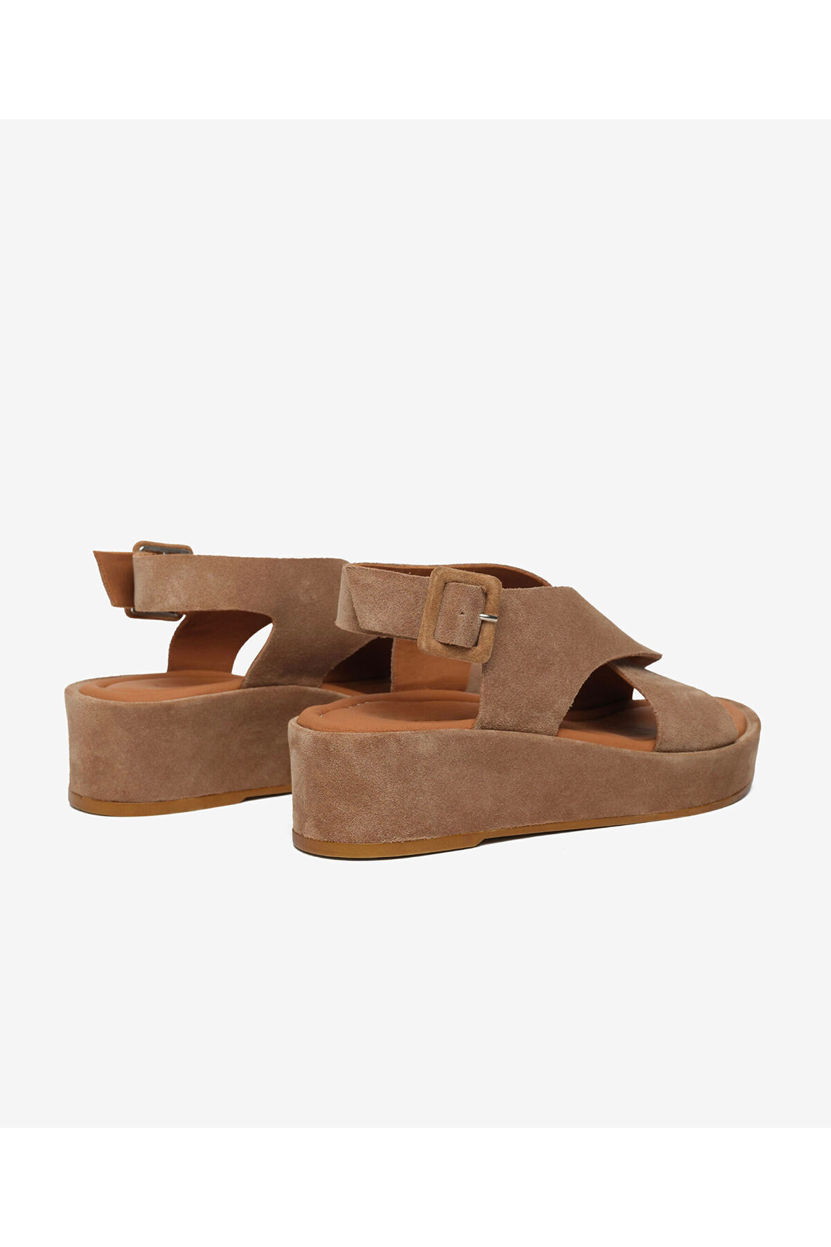 Greyder Kadın Tütün Hakiki Deri Comfort Sandalet 6Y2CS35821 görsel 4