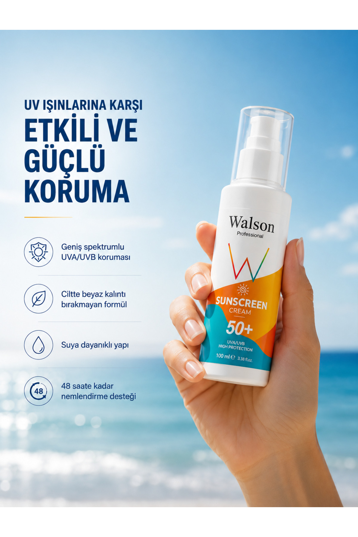 Güneş Kremi SPF 50+ Leke Karşıtı Yüksek Koruma (2 ADET) 100ml — 02 — تصویر 2 از 4