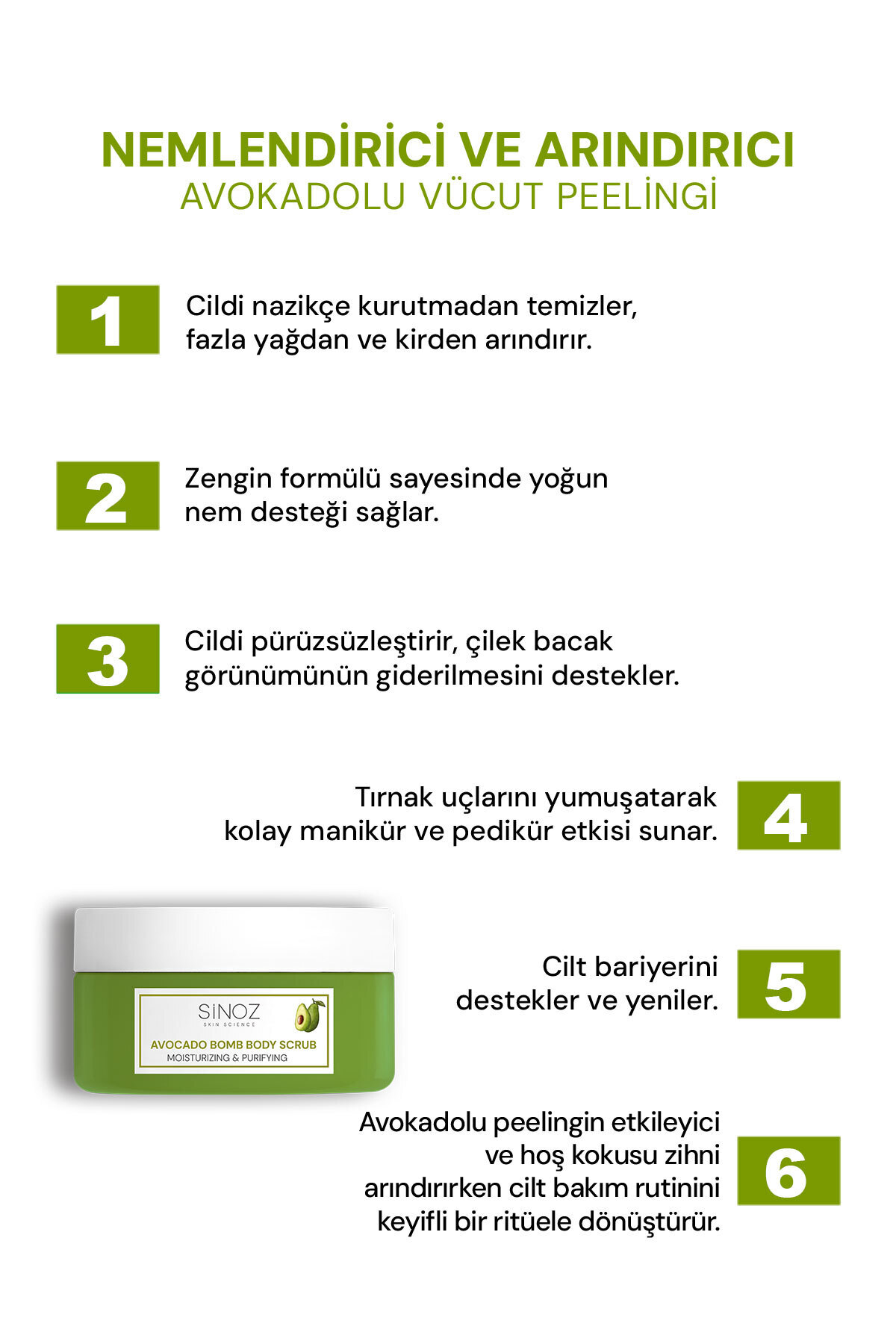 Avokado Bomb Nemlendirici ve Arındırıcı Vücut Peelingi 300 gr — 10.11.19.016.300.10 — تصویر 2 از 6