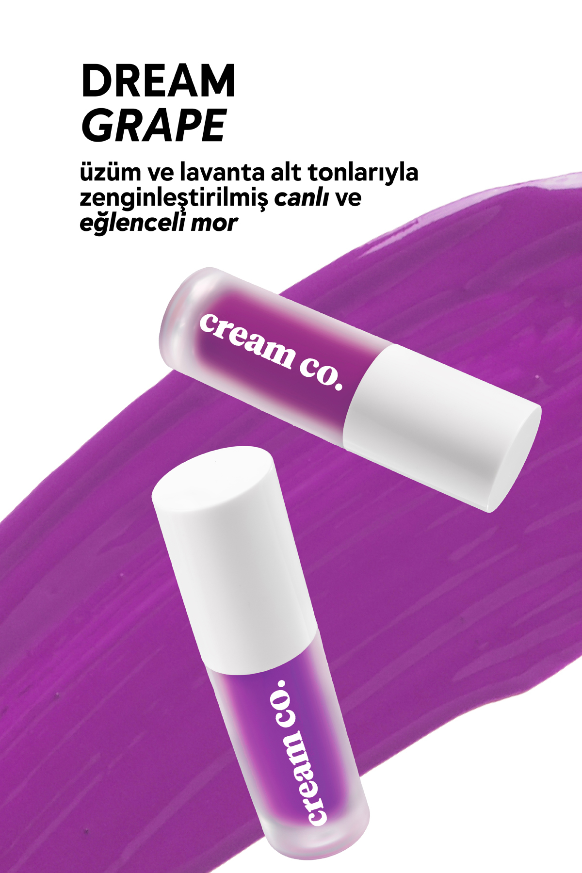Allık Ruj Göz Farı Glow Tint Dream Grape Nemlendirici Makyaj | Mor Hyaluronik Asit Peptit — بژ CC501 — تصویر 4 از 9