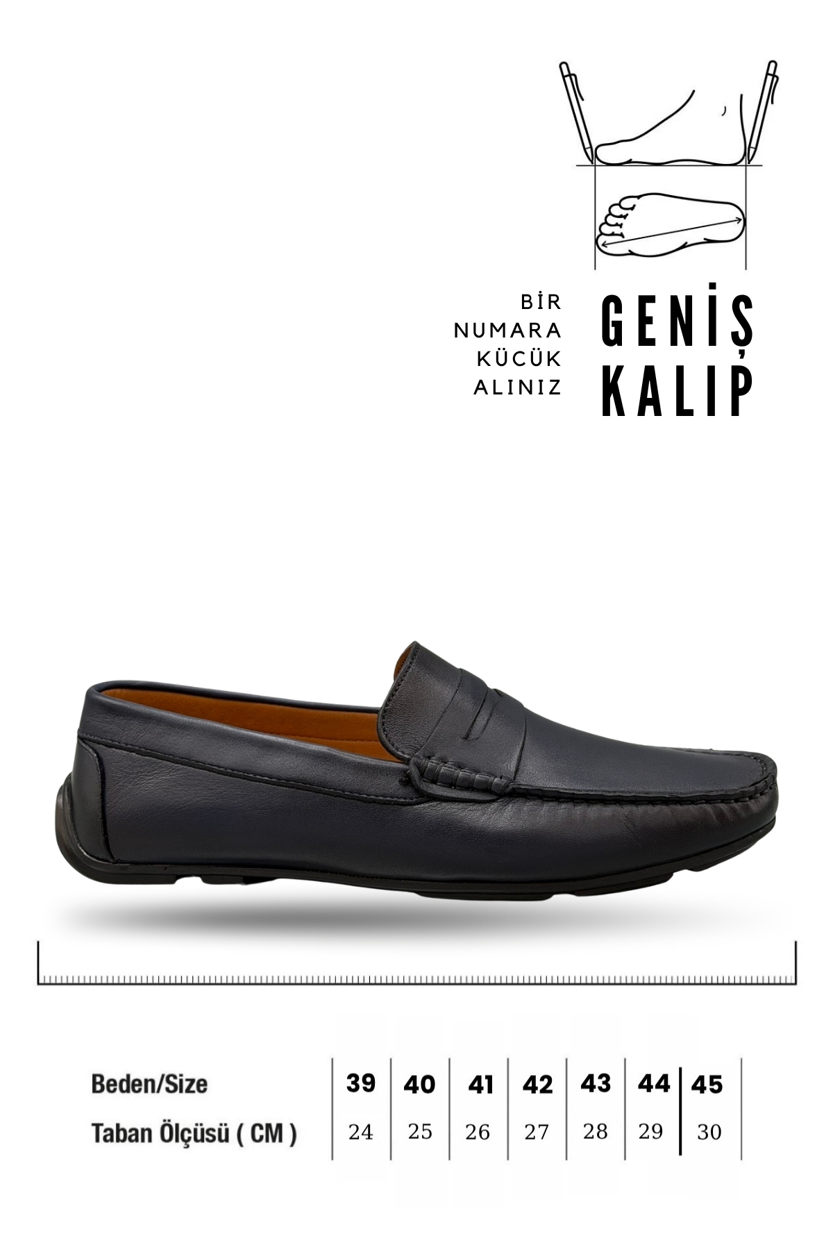 sermoda Erkek Loafer - Hakiki Deri Rok Loafer Erkek Ayakkabı Lacivert görsel 3