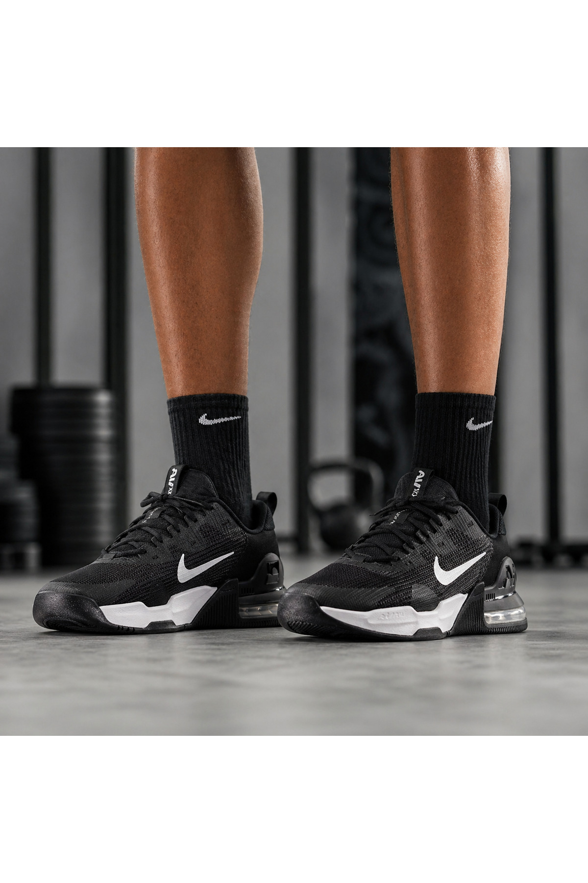 Nike Air Max Alpha Trainer 5 Erkek Siyah Beyaz Günlük Antrenman ve Koşu Ayakkabısı görsel 2