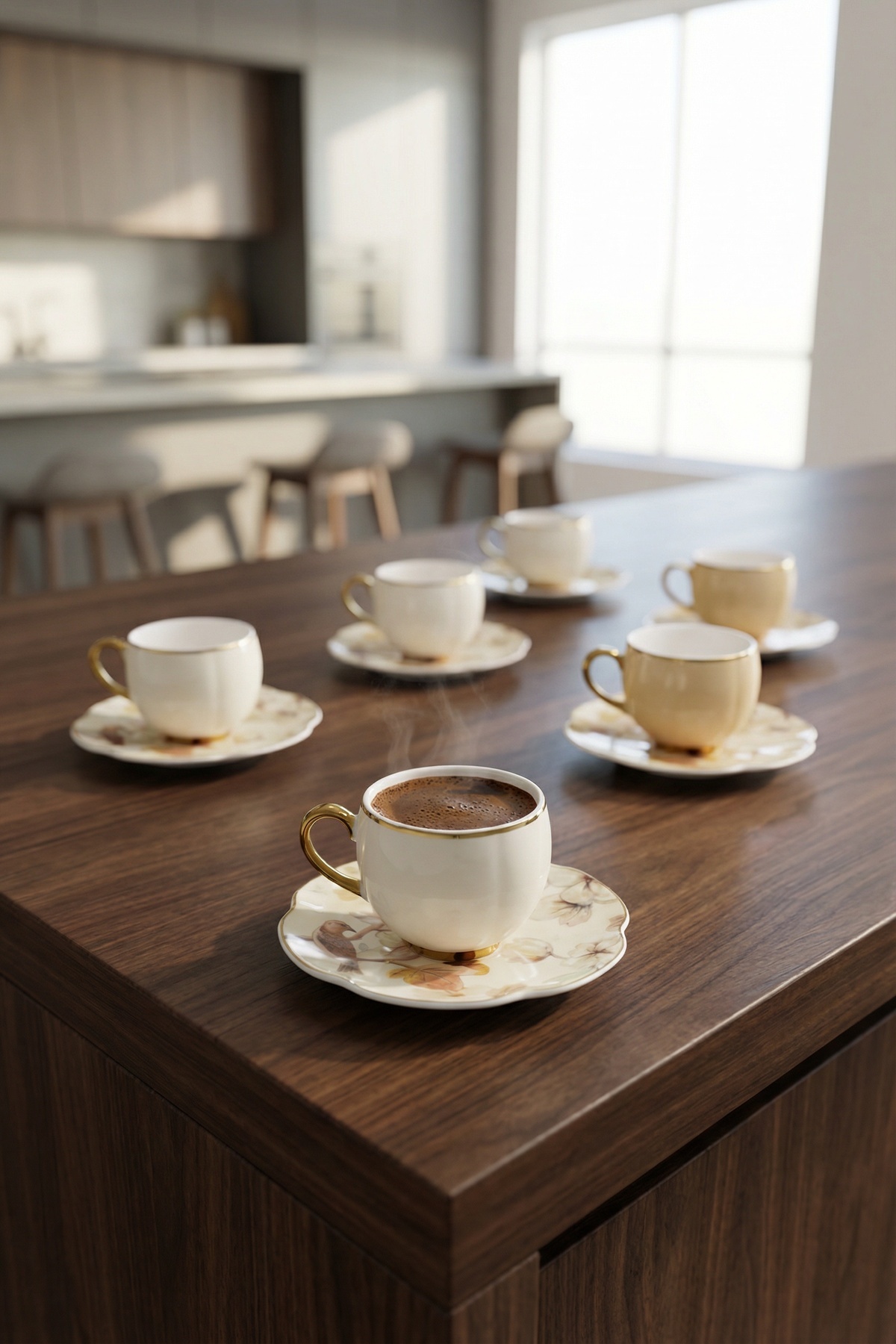 ACAR Jensen 6-Person Porcelain Coffee Cup Set - 90 ml