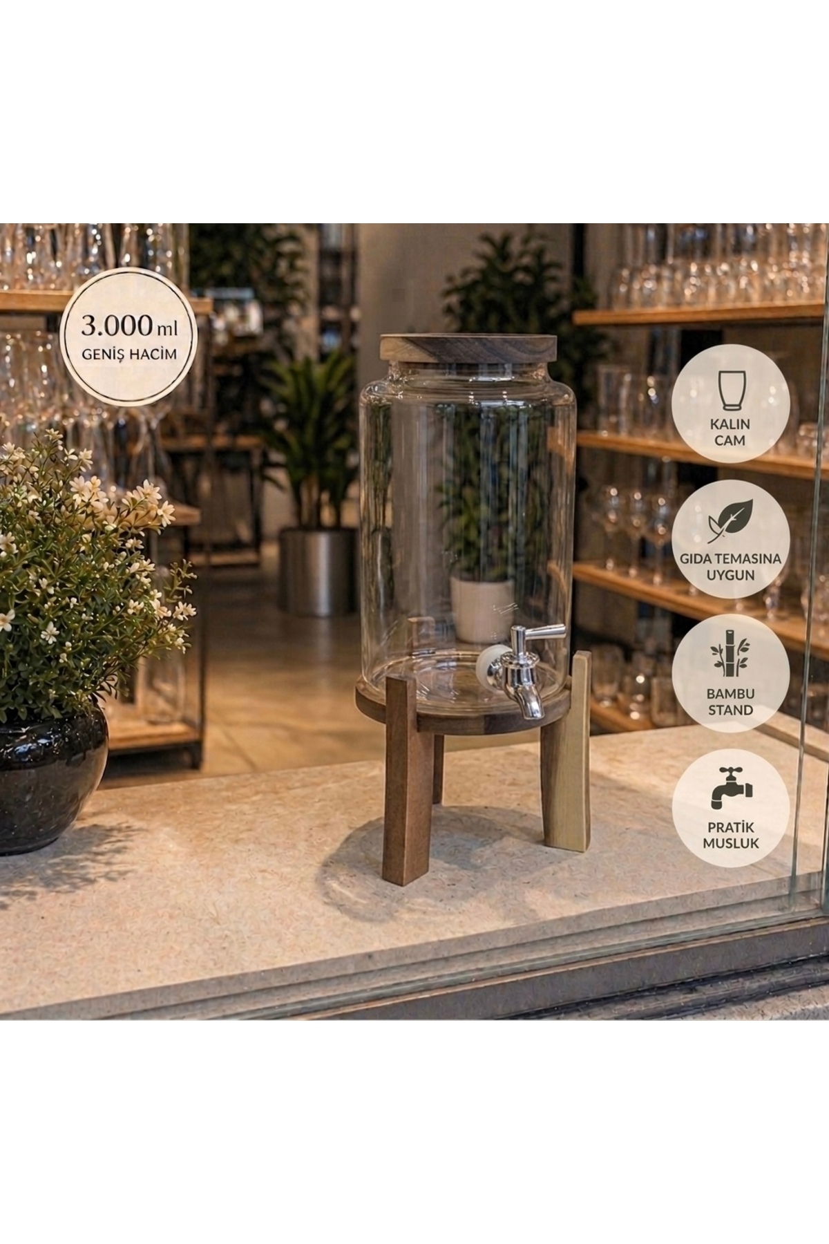 蓄光レジンカスタム　廃盤　wantkeycamp STG table フルセット Bambu Mien Kitchenware Cam İçecek Sebili – Standlı & Pratik