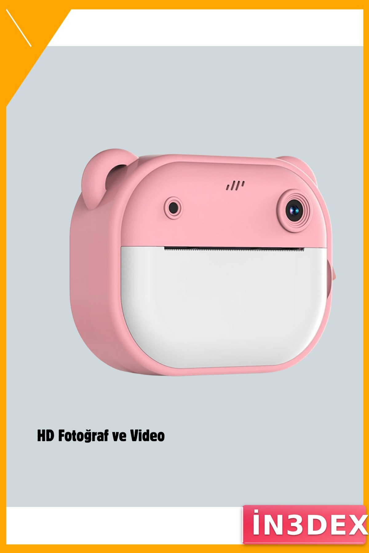 HD Çift Lensli Şipşak Kamera 24MP 32GB Termal Baskılı